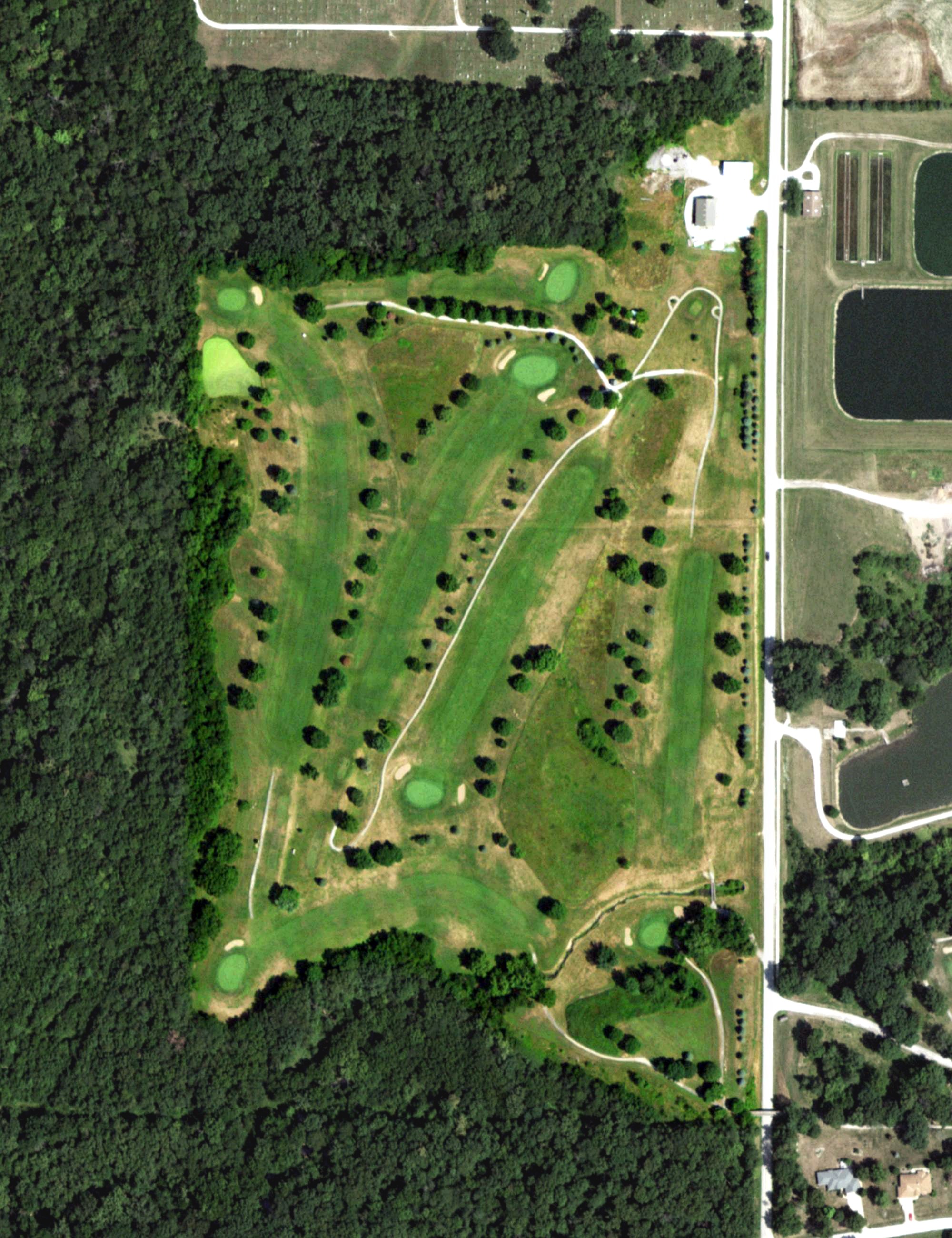 Aerial view of Arrowhead Heights Golf Course, IL