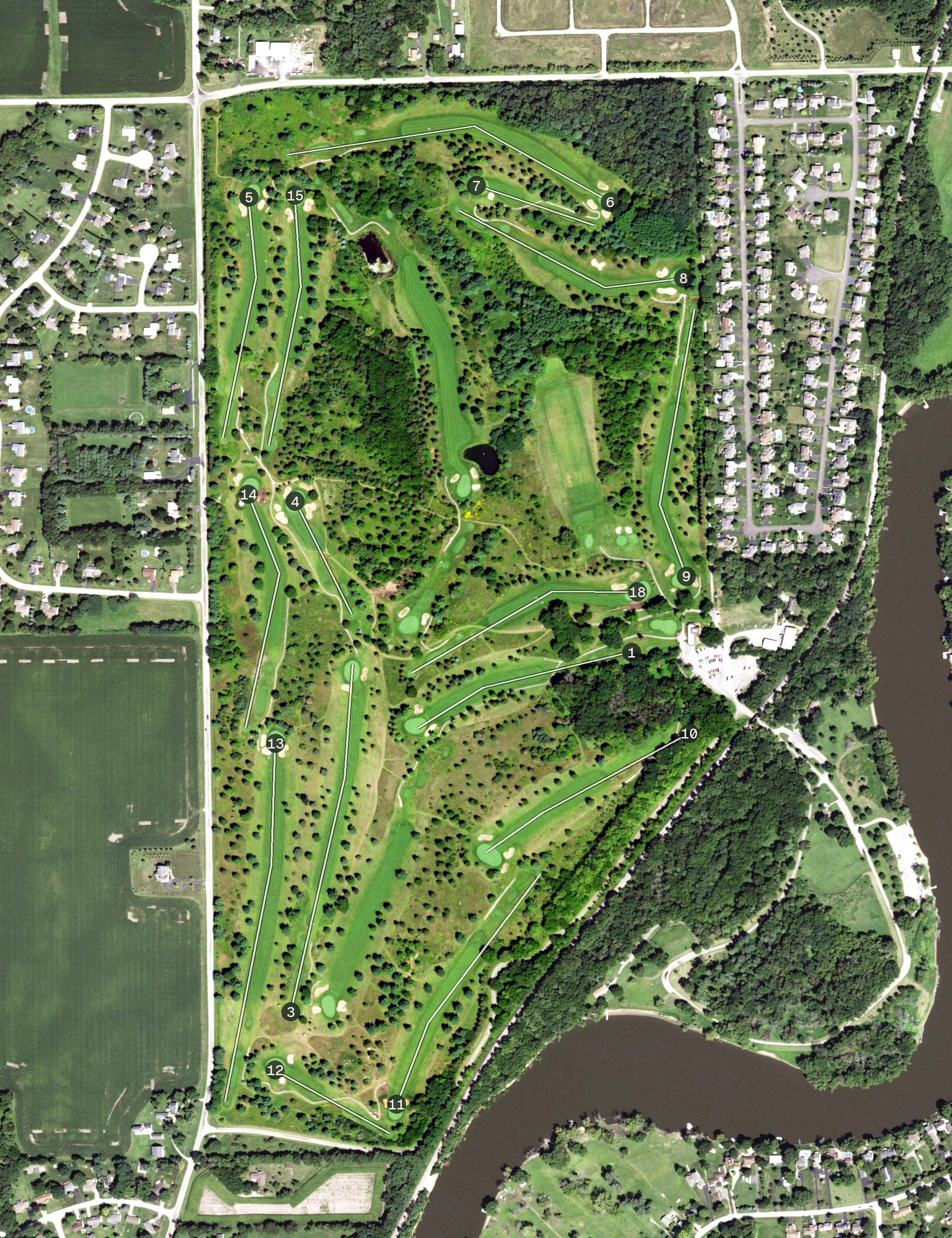 Aerial view of Atwood Homestead, IL