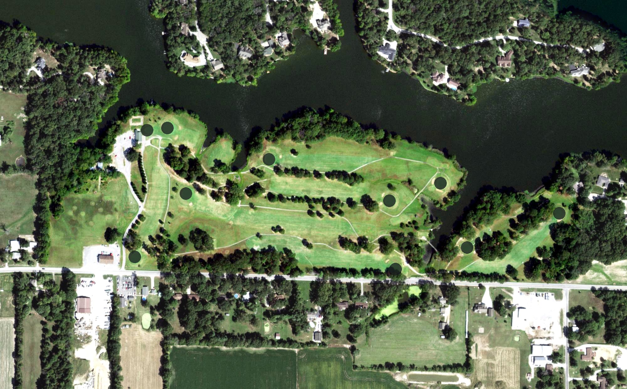 Aerial view of Benton Country Club, IL