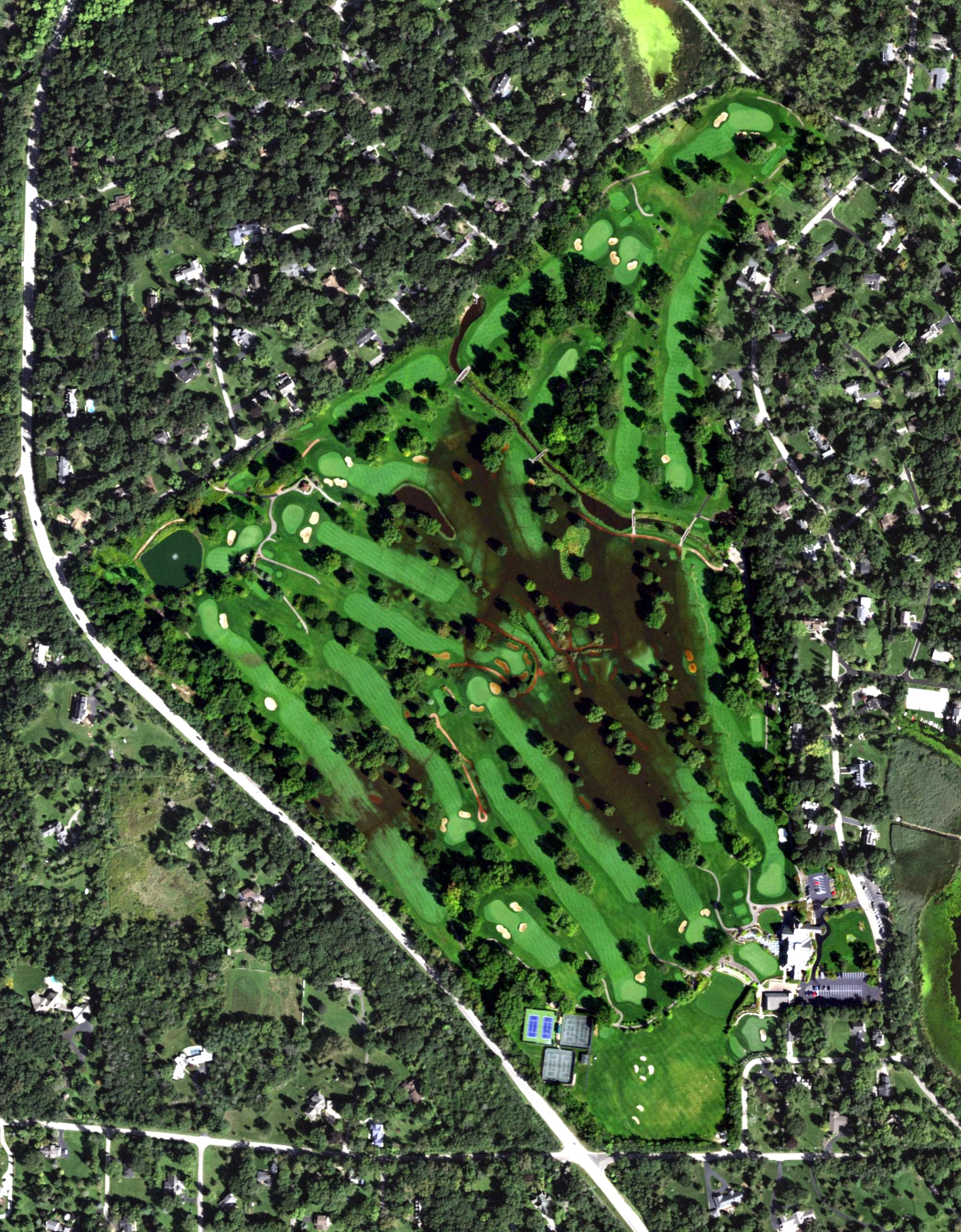 Aerial view of Biltmore Country Club, IL