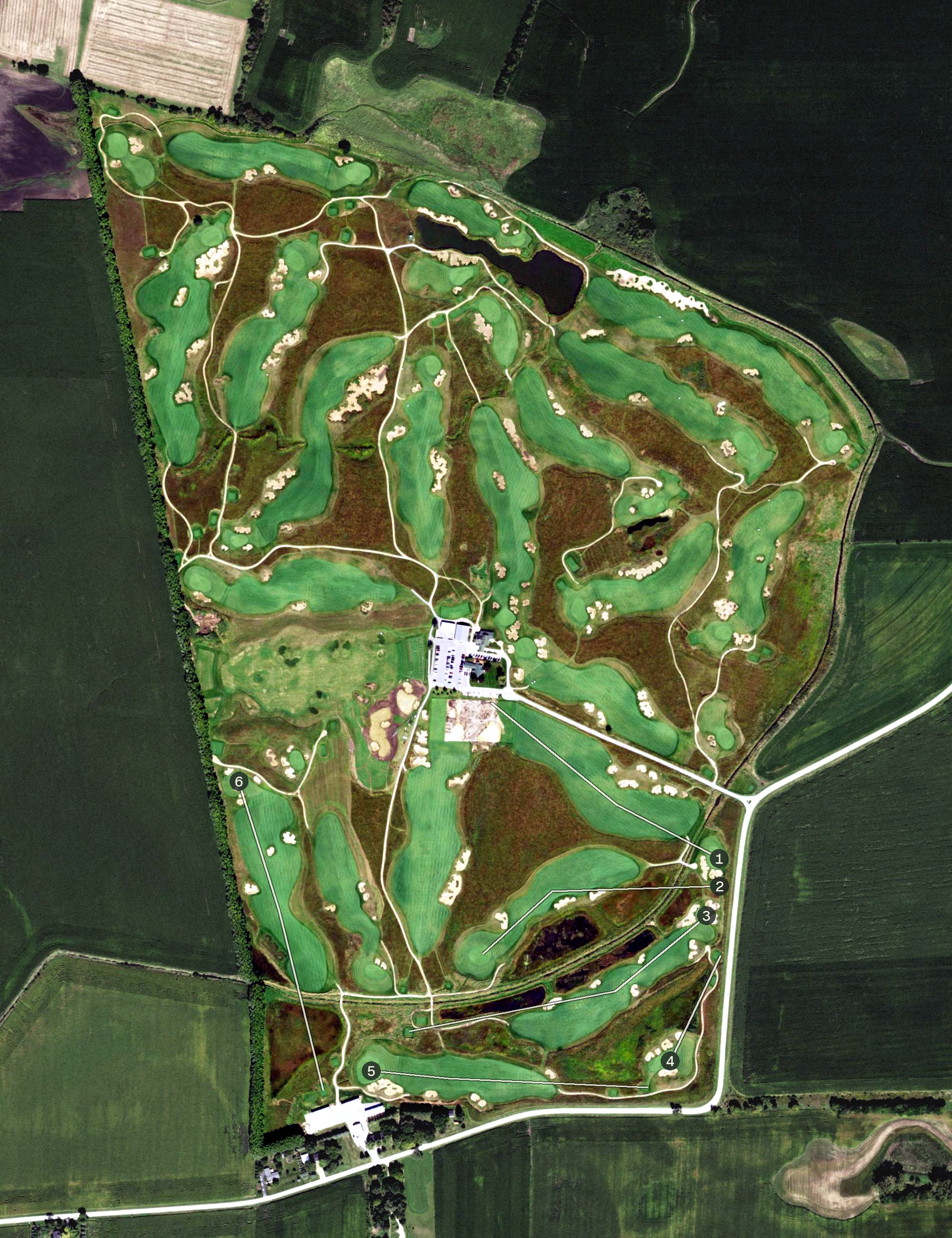 Aerial view of Black Sheep Golf Club, IL