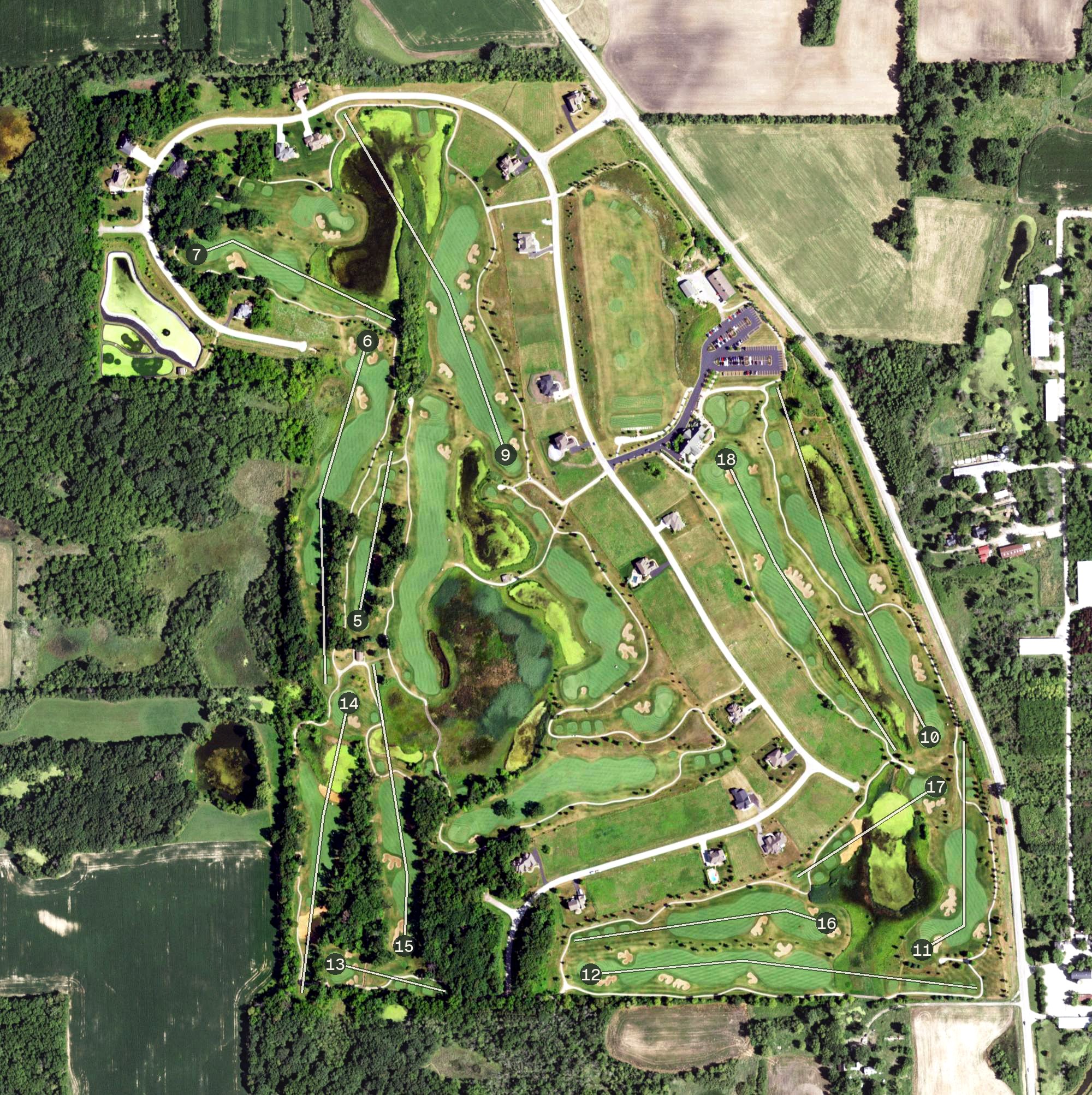 Aerial view of Blackstone Golf Club, IL