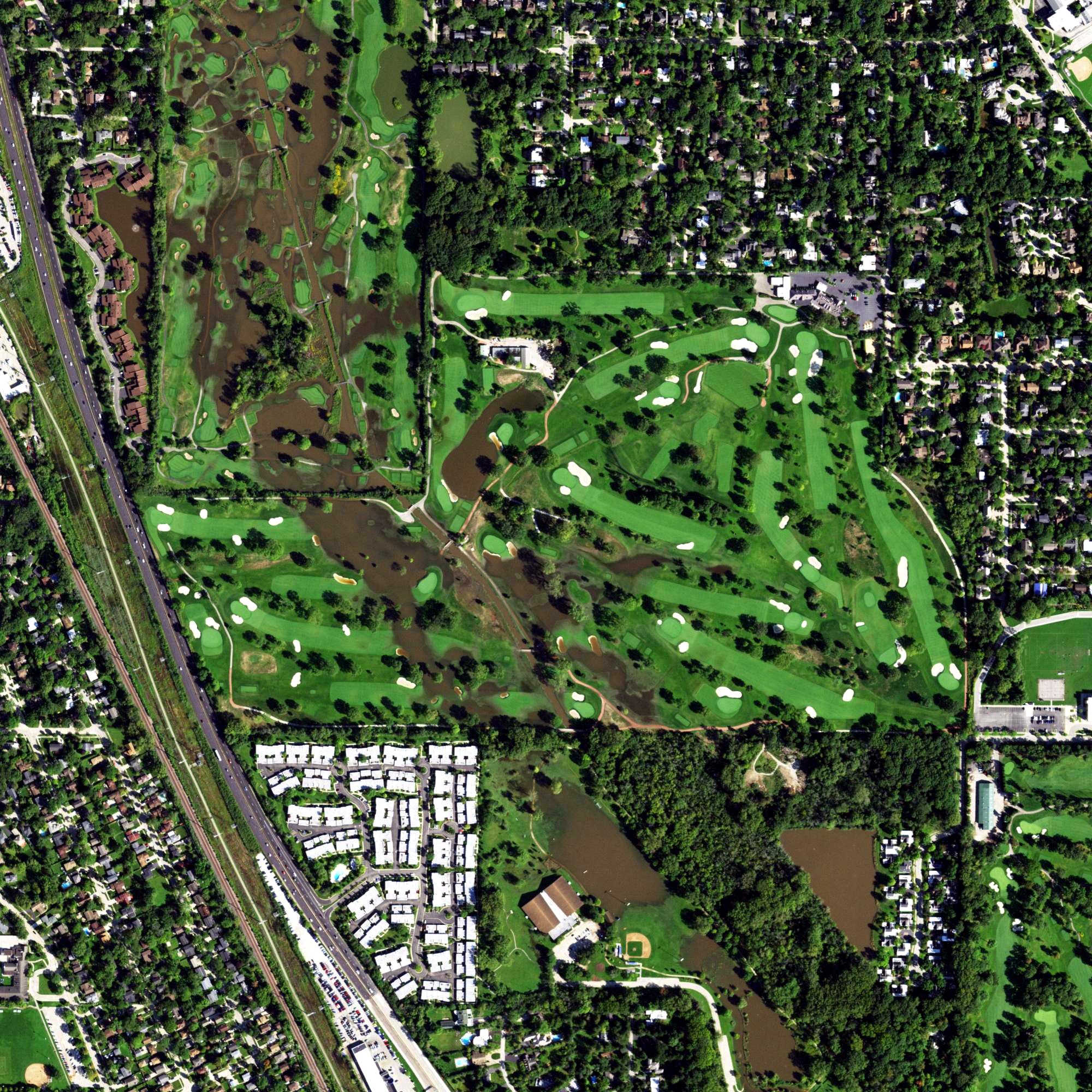 Aerial view of Bob O Link Golf Club, IL
