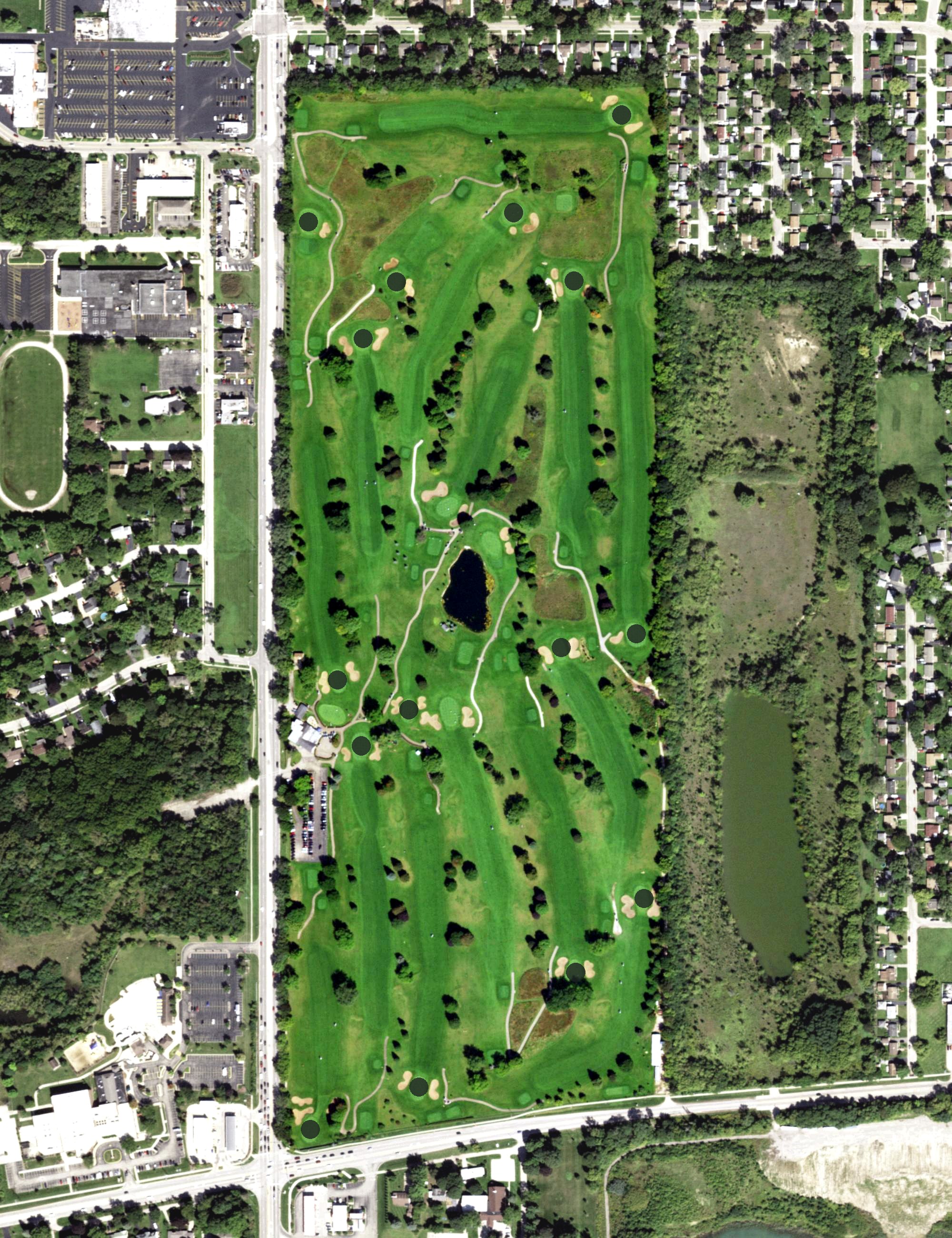 Aerial view of Bonnie Dundee Golf Club, IL