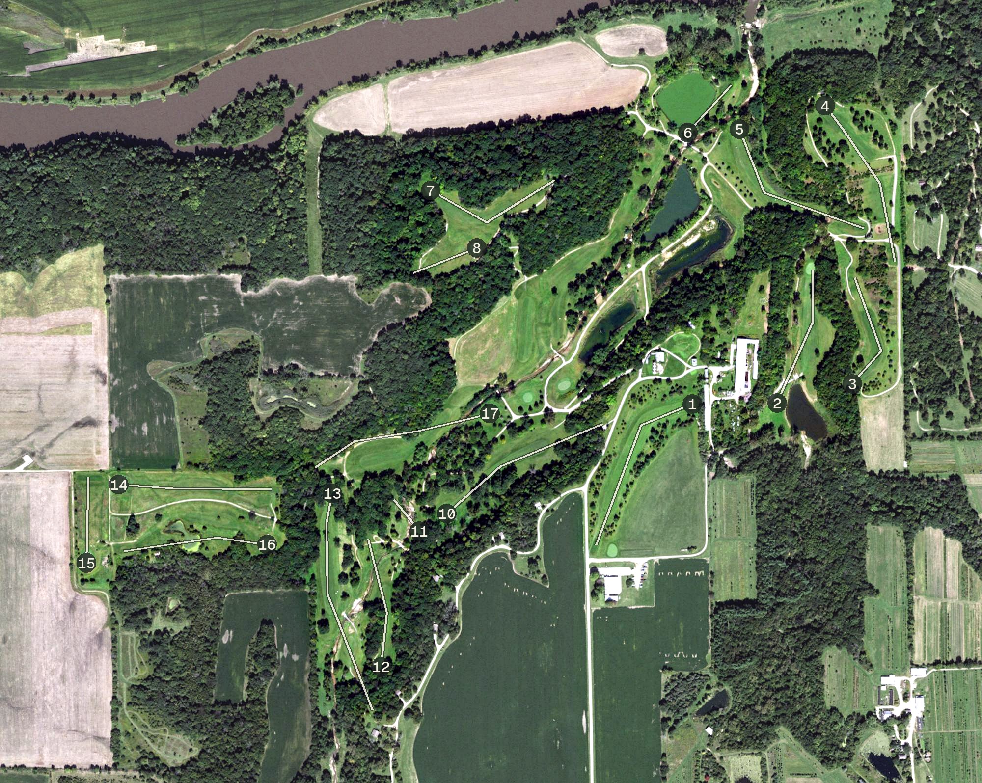 Aerial view of Bourne Golf Club, IL