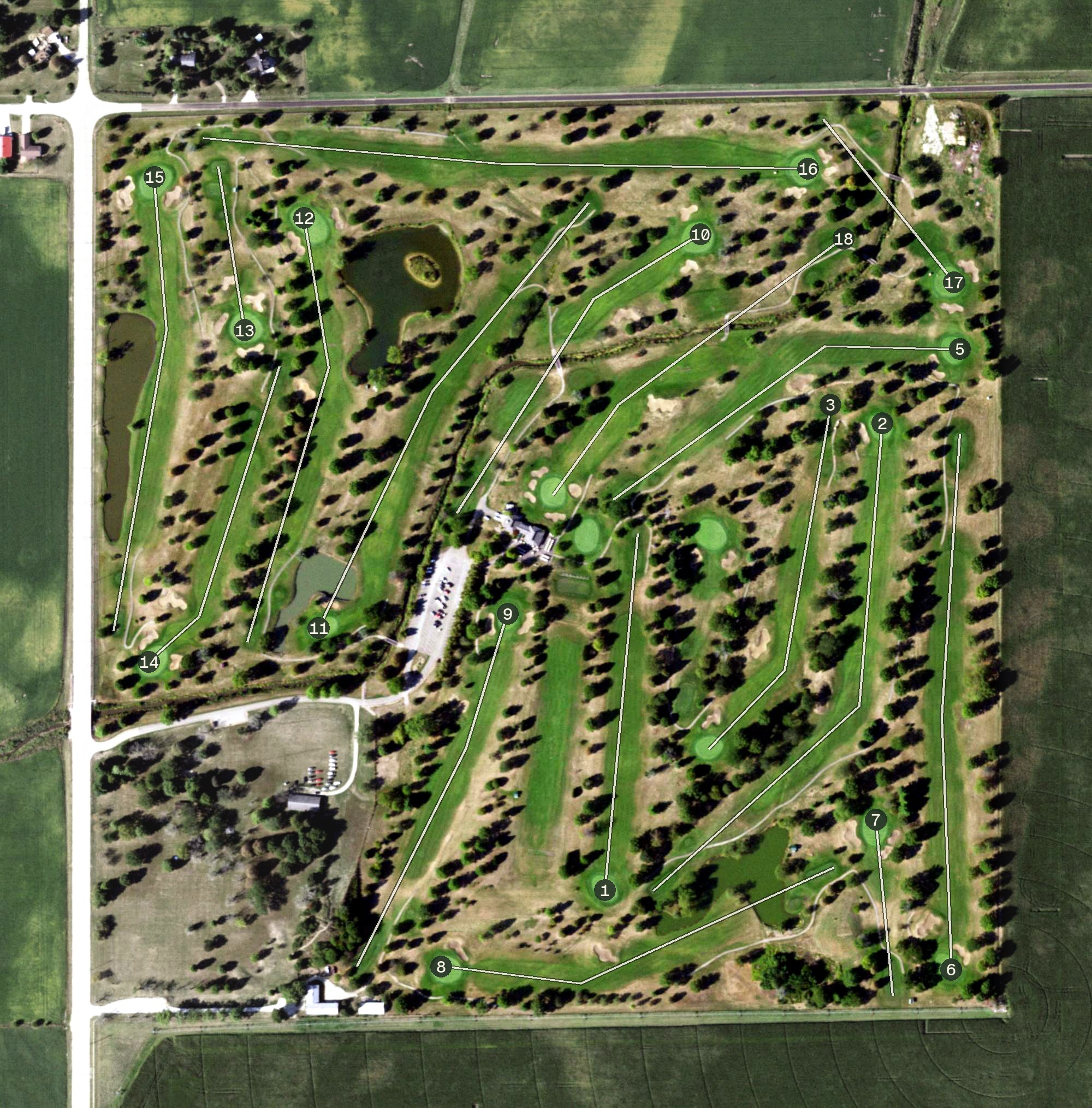 Aerial view of Brookhill Golf Course, IL
