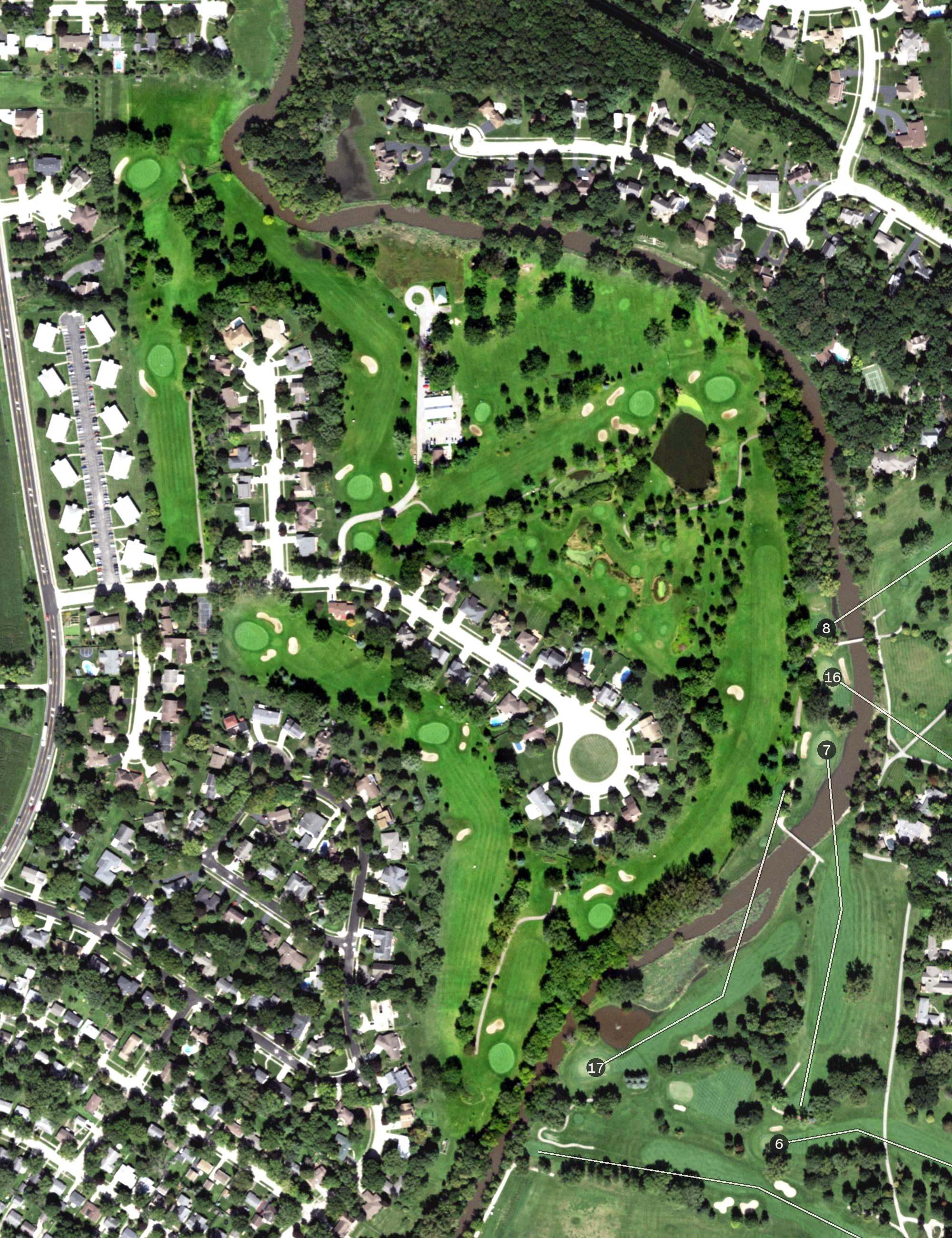 Aerial view of Buena Vista Golf Course, IL