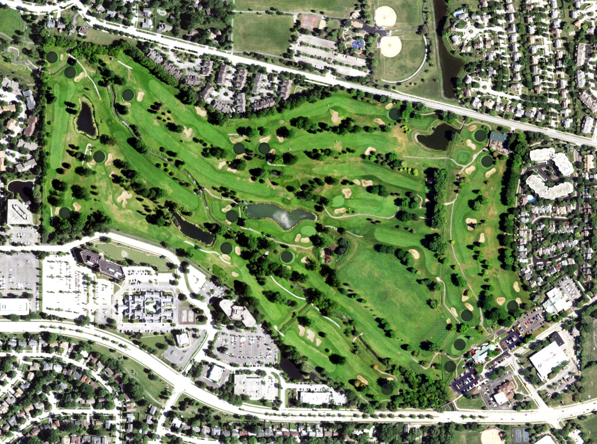 Aerial view of Buffalo Grove Golf Club, IL