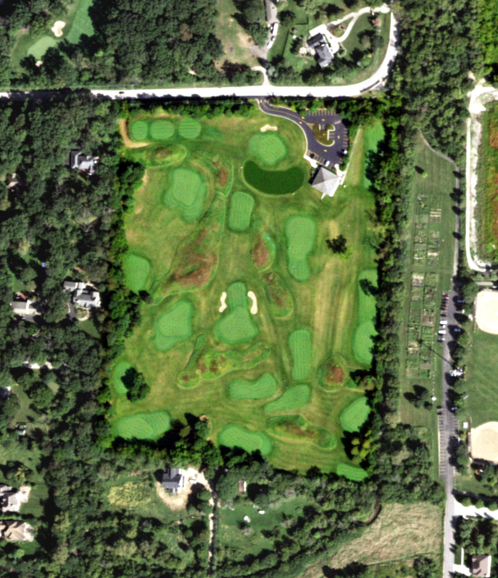 Aerial view of Cantigny Golf Youth Links, IL