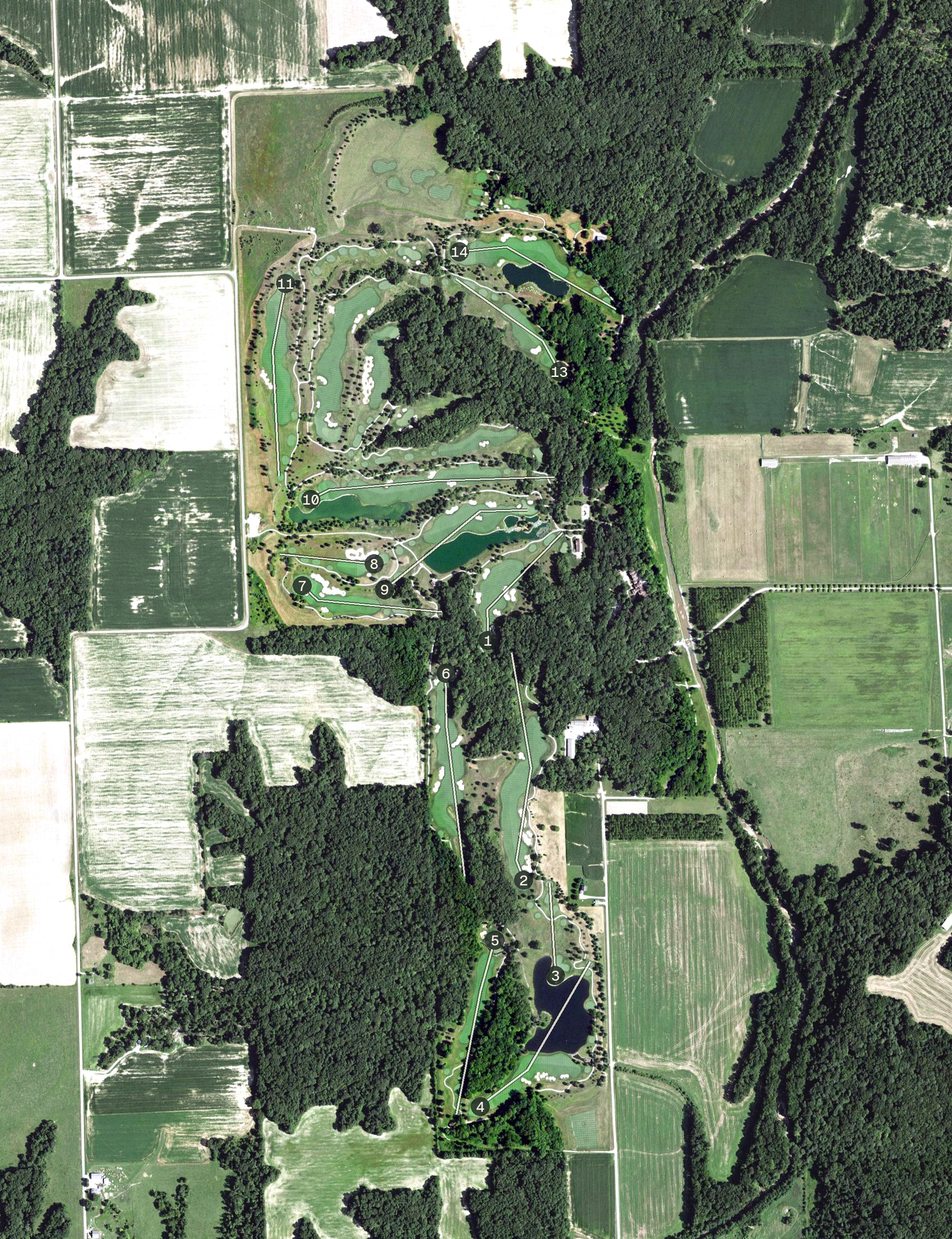 Aerial view of Canyata Golf Club, IL