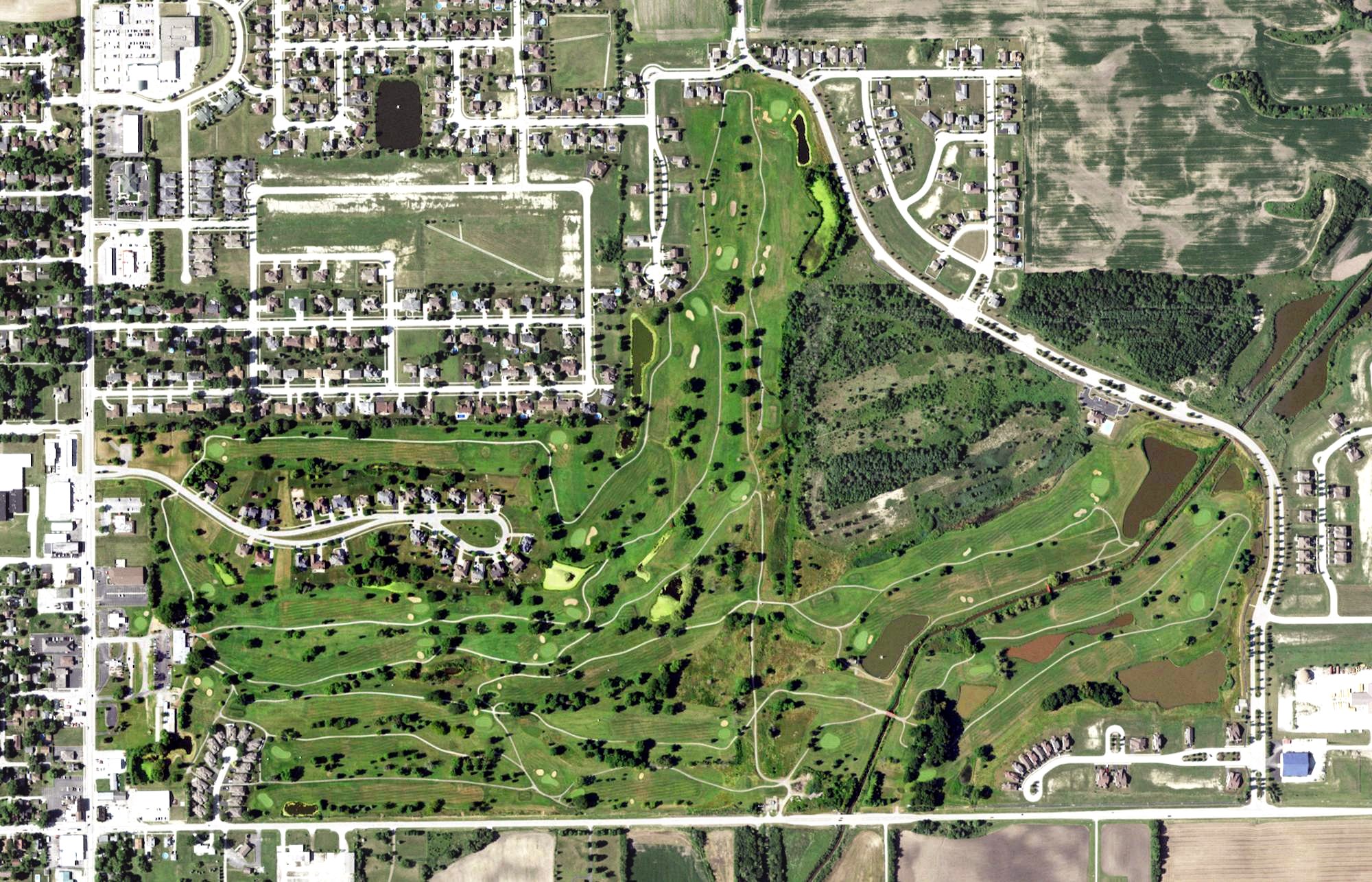 Aerial view of Cardinal Creek Golf Course, IL