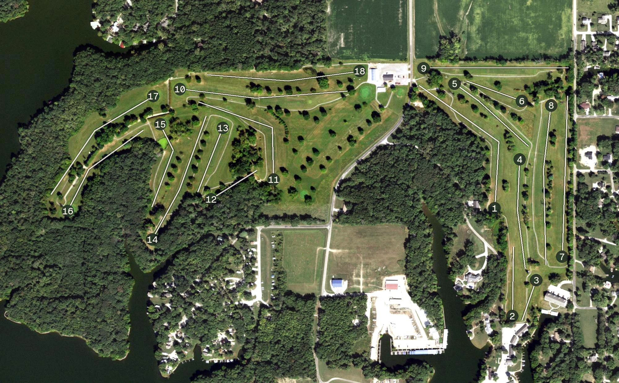 Aerial view of Cardinal Golf Course, IL