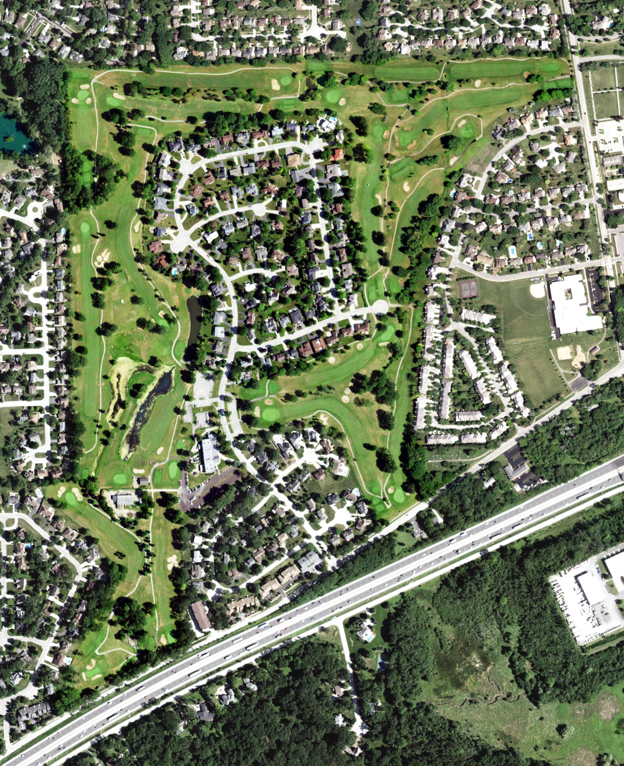 Aerial view of Carriage Greens Golf Club, IL