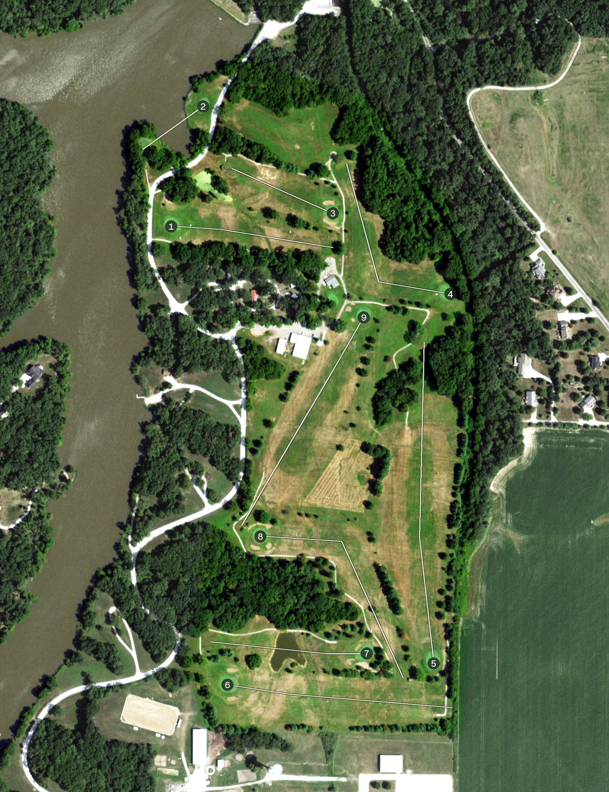 Aerial view of Carthage Golf Course, IL