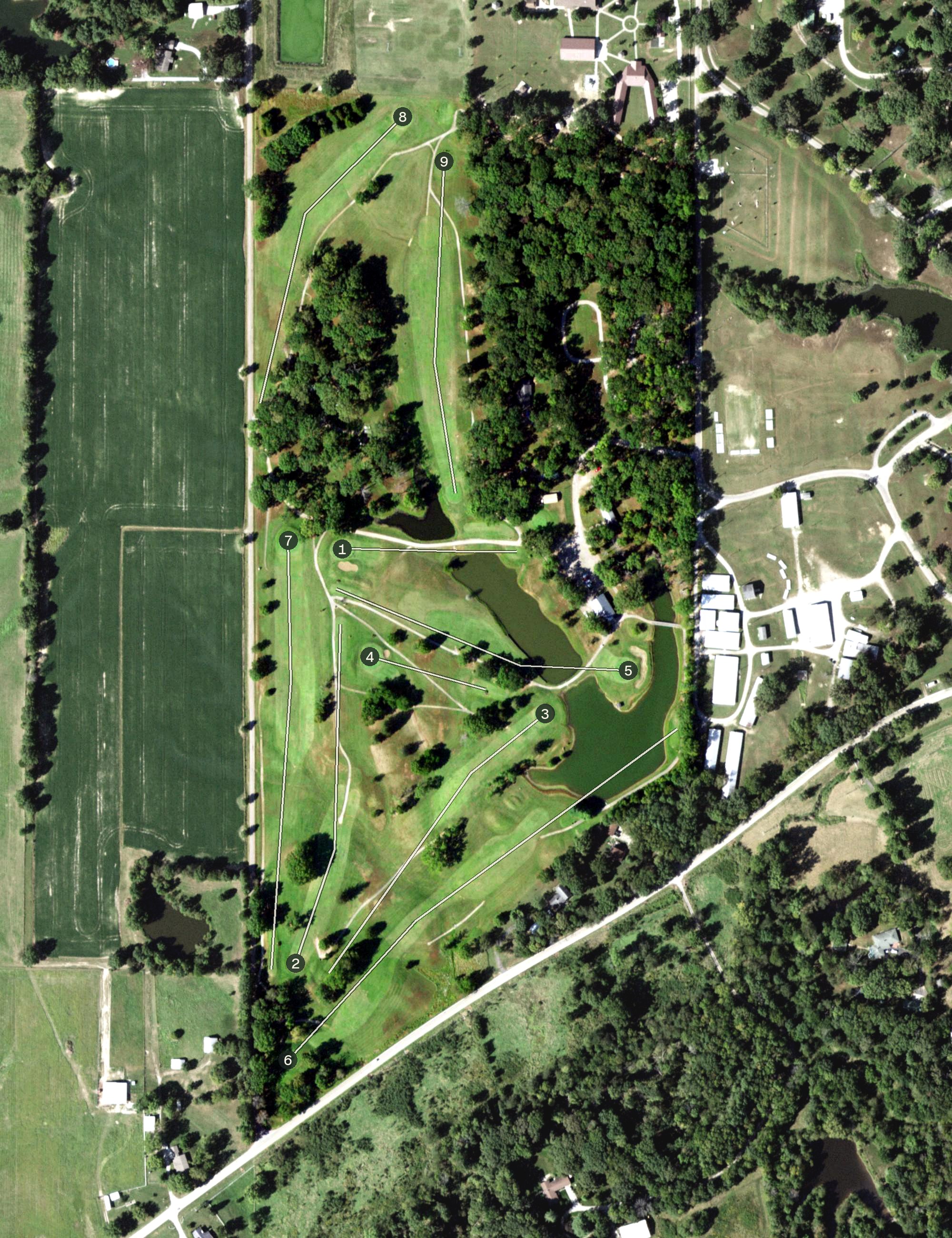 Aerial view of Clay County Country Club, IL