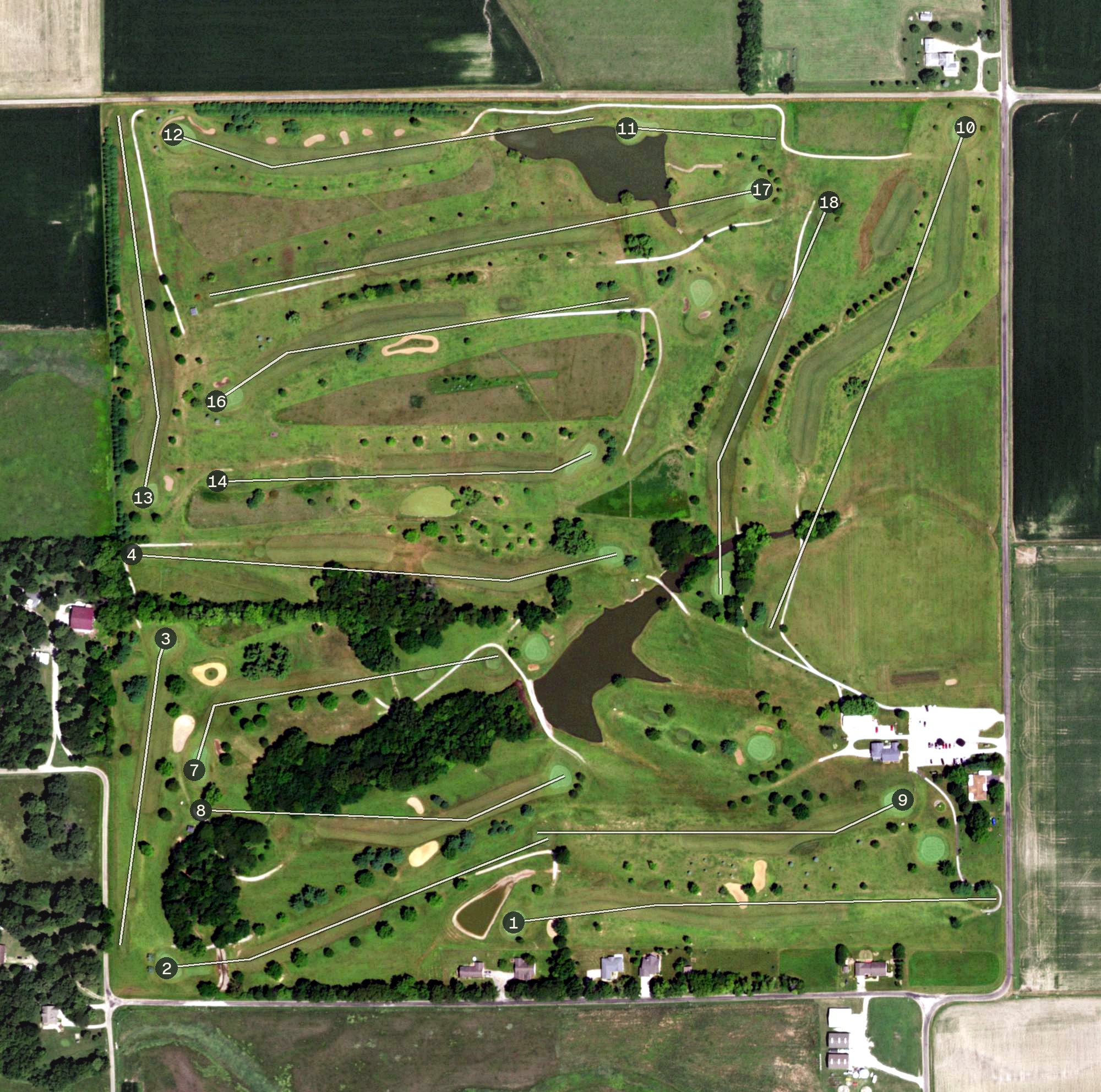Aerial view of Country Hills Golf Course, IL