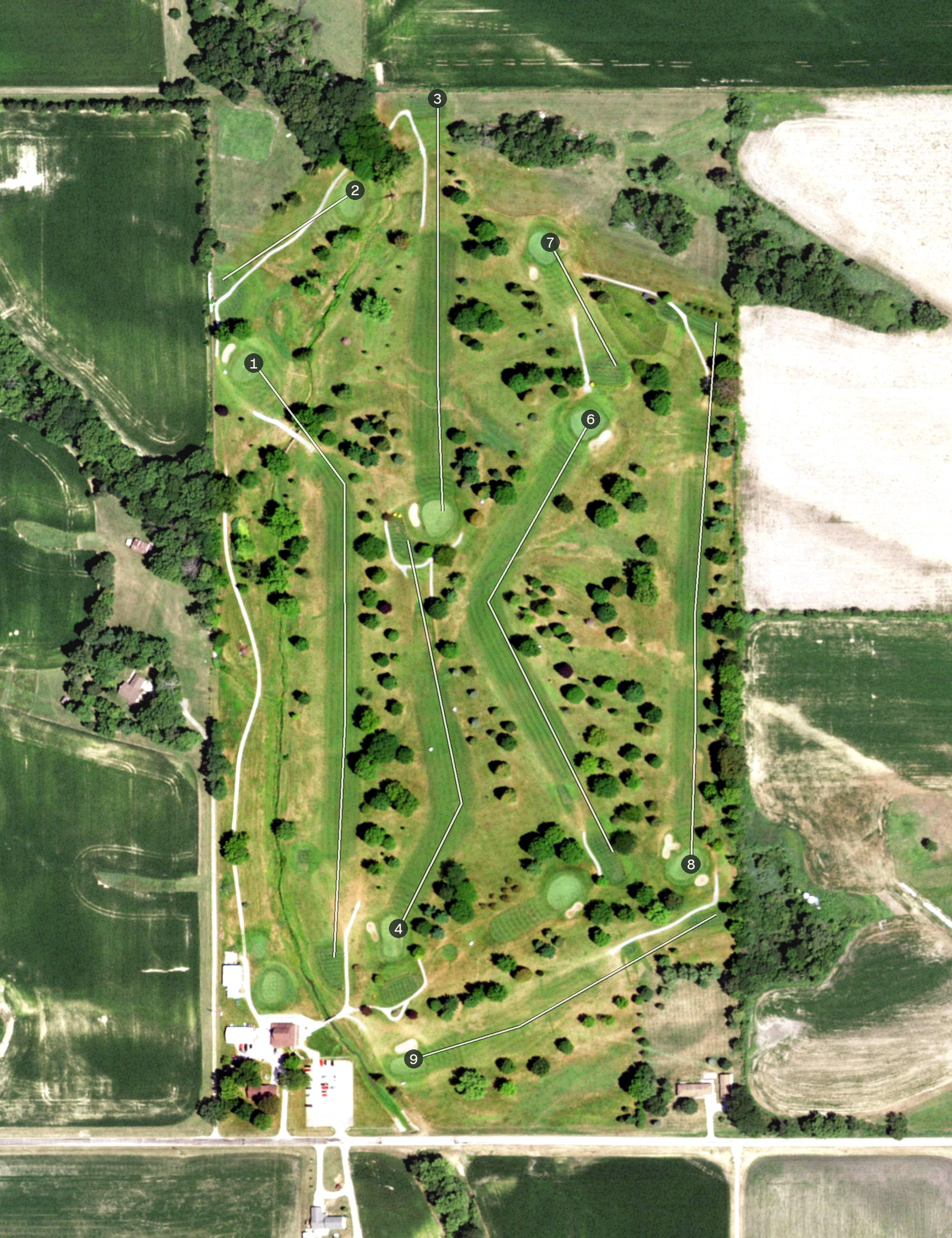 Aerial view of Country View Golf Course, IL