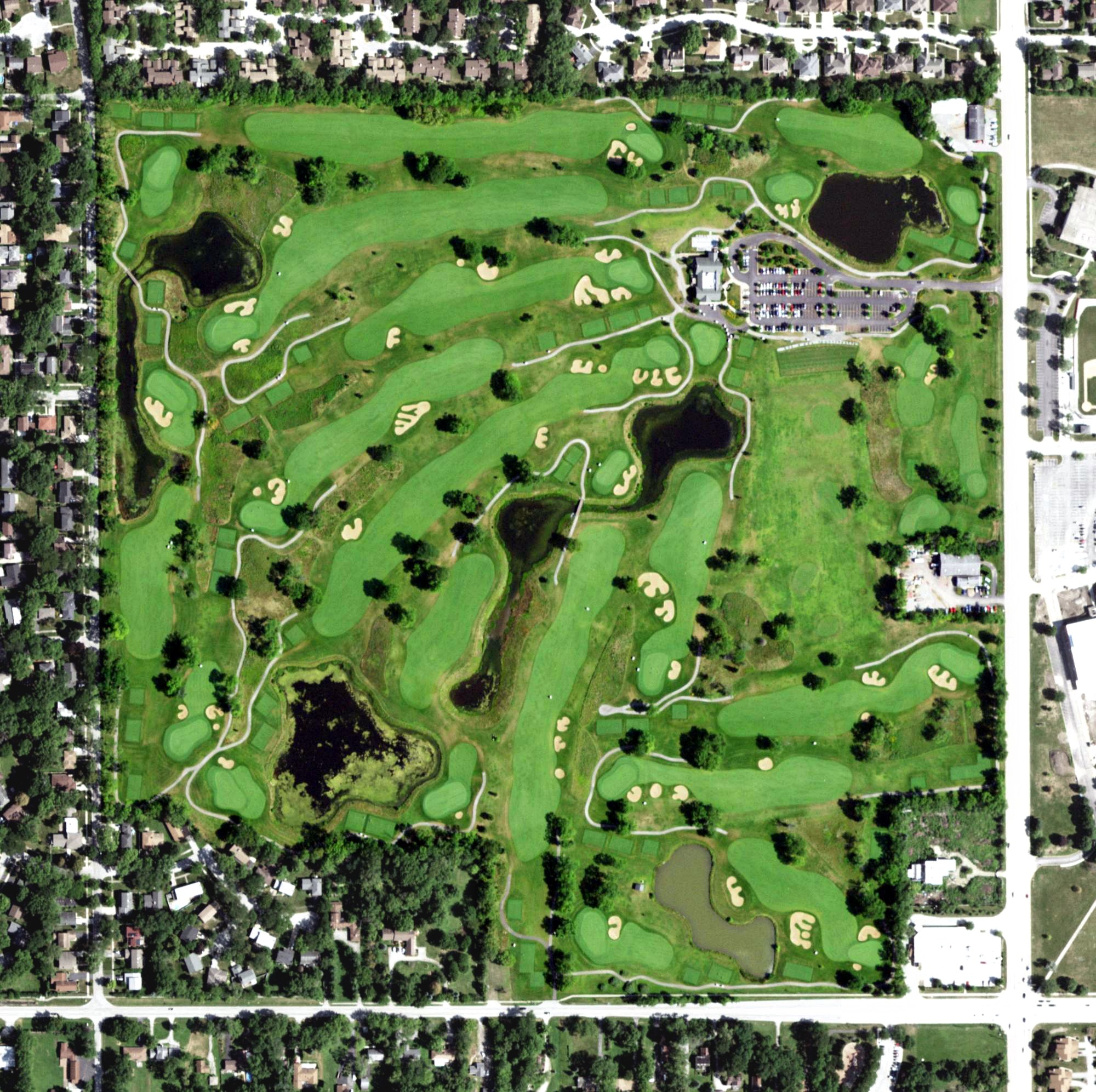 Aerial view of Coyote Run Golf Course, IL
