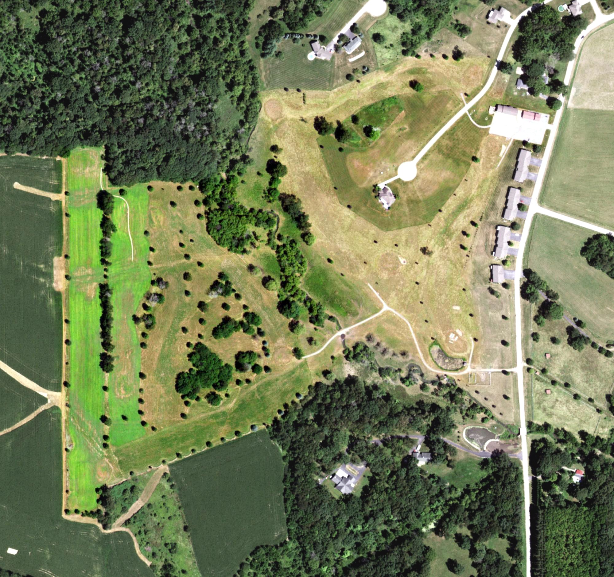 Aerial view of Cross Creek Golf Course, IL