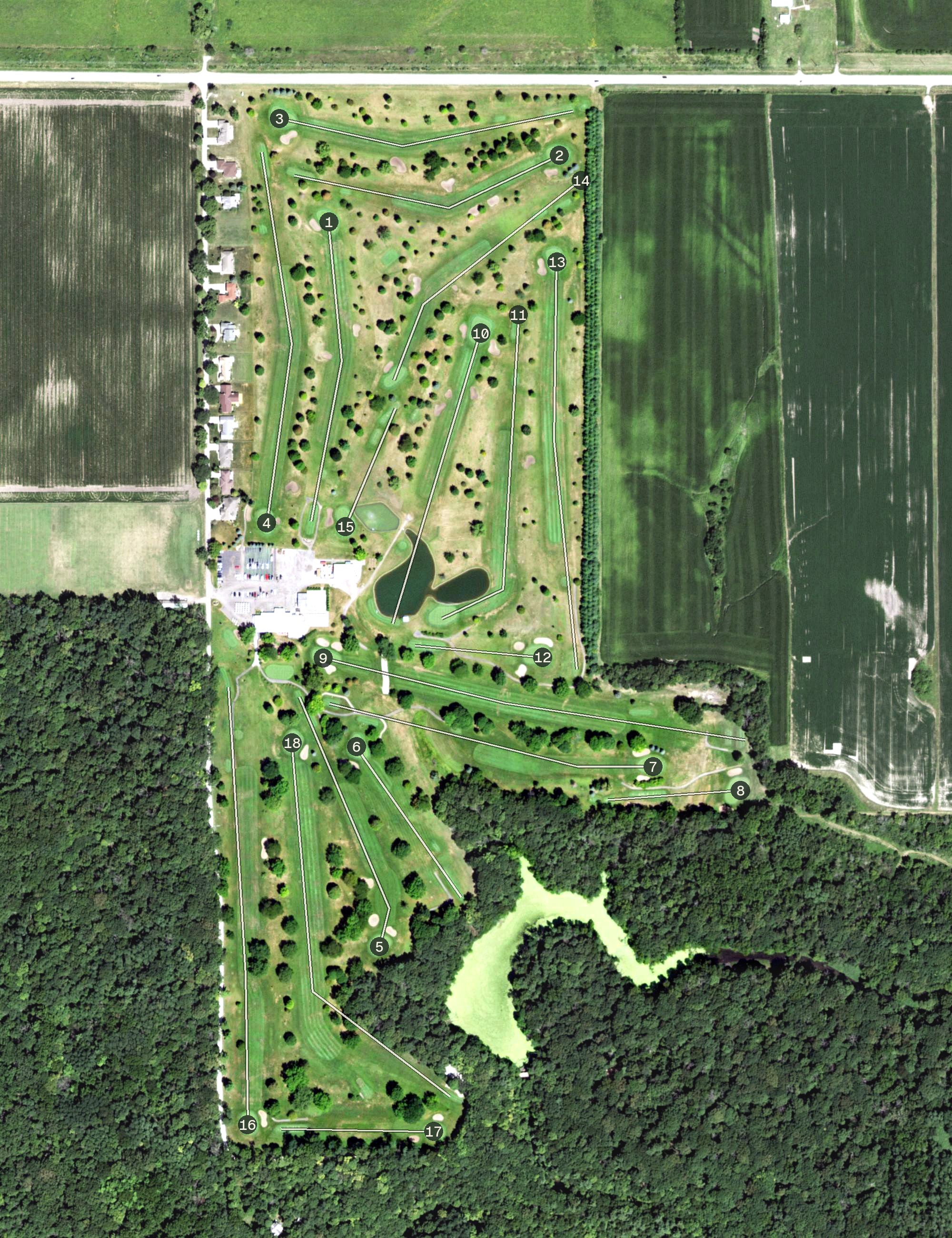 Aerial view of Deer Park Country Club, IL