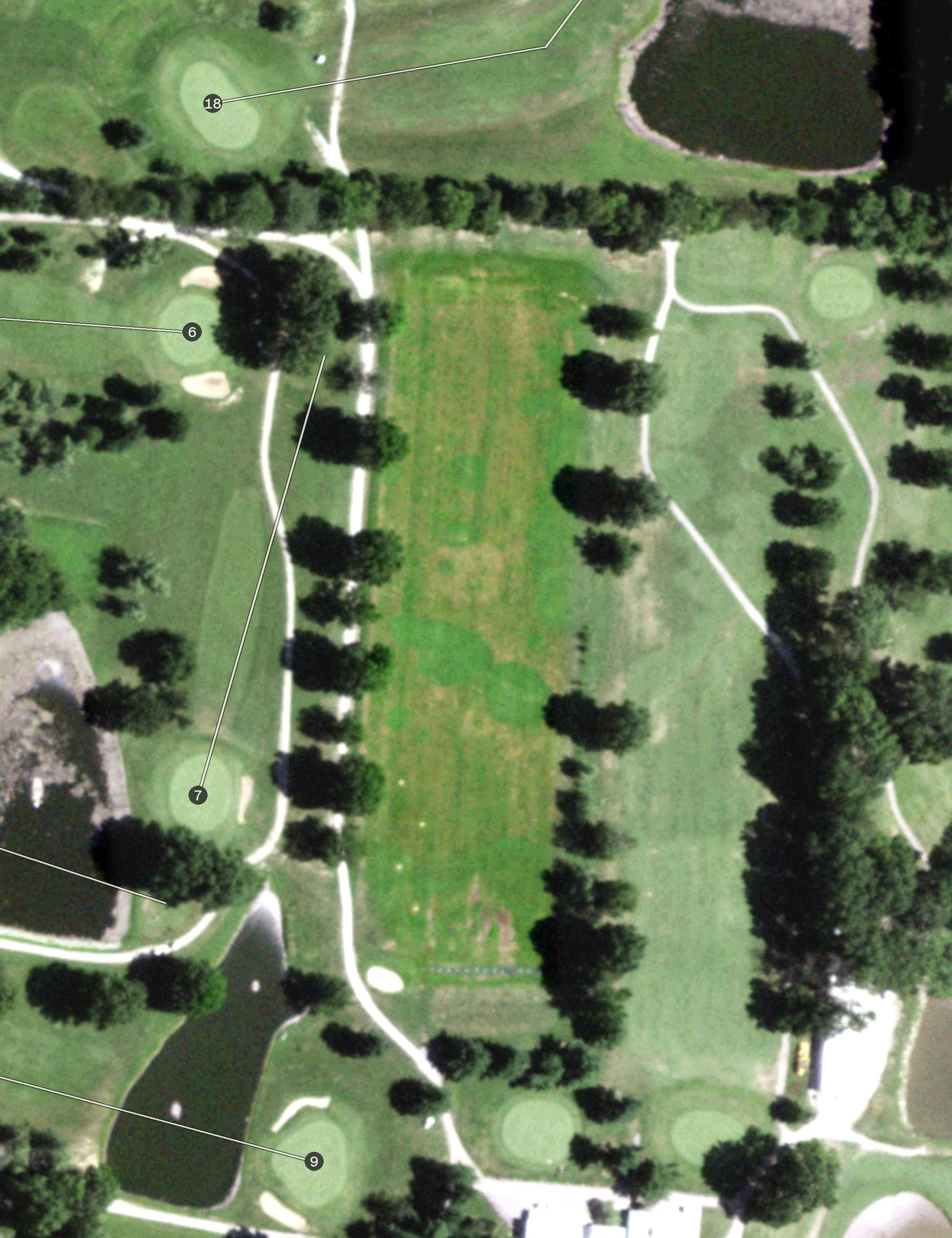 Aerial view of driving range, IL