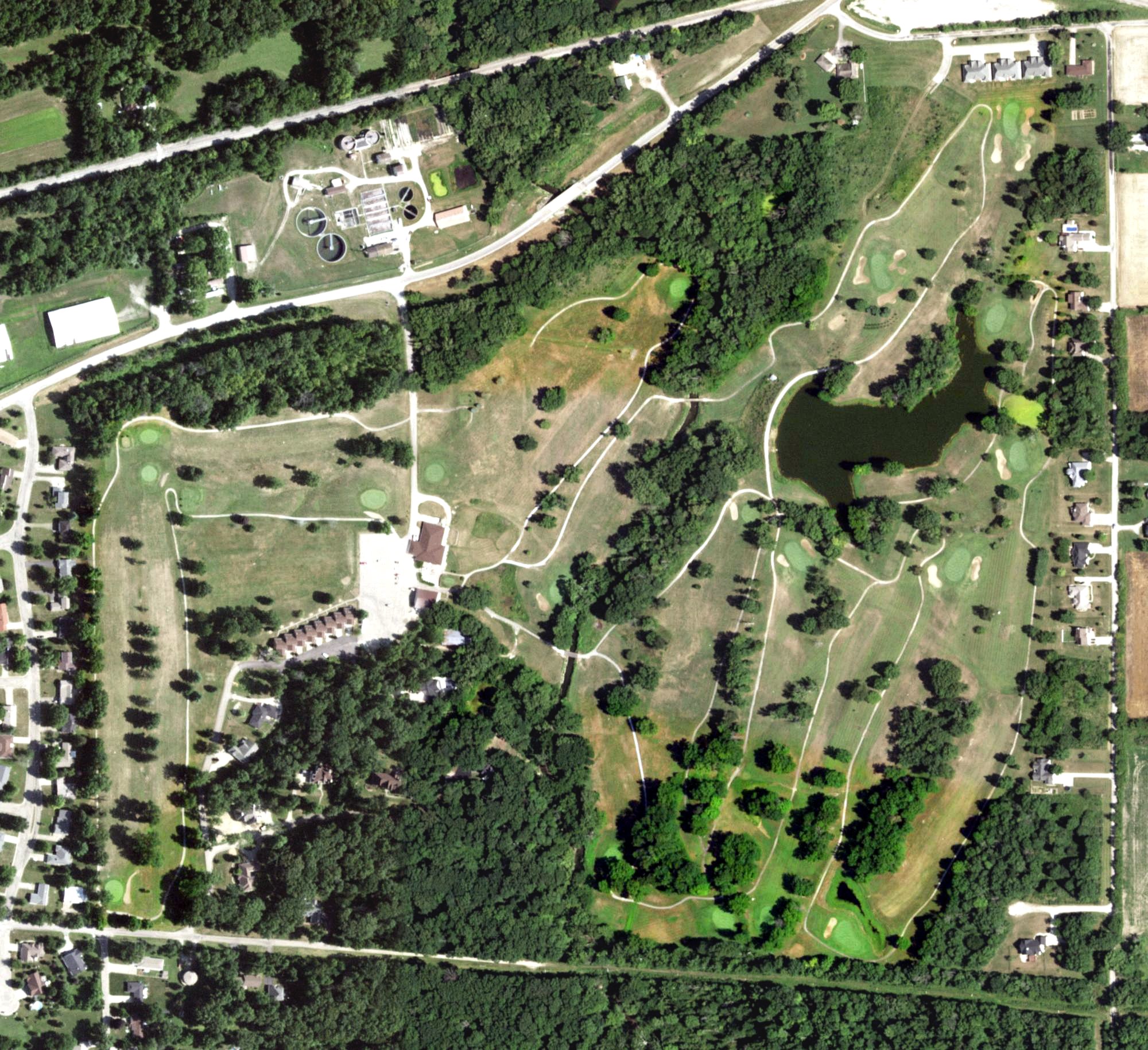 Aerial view of Eagle Ridge Golf Course, IL