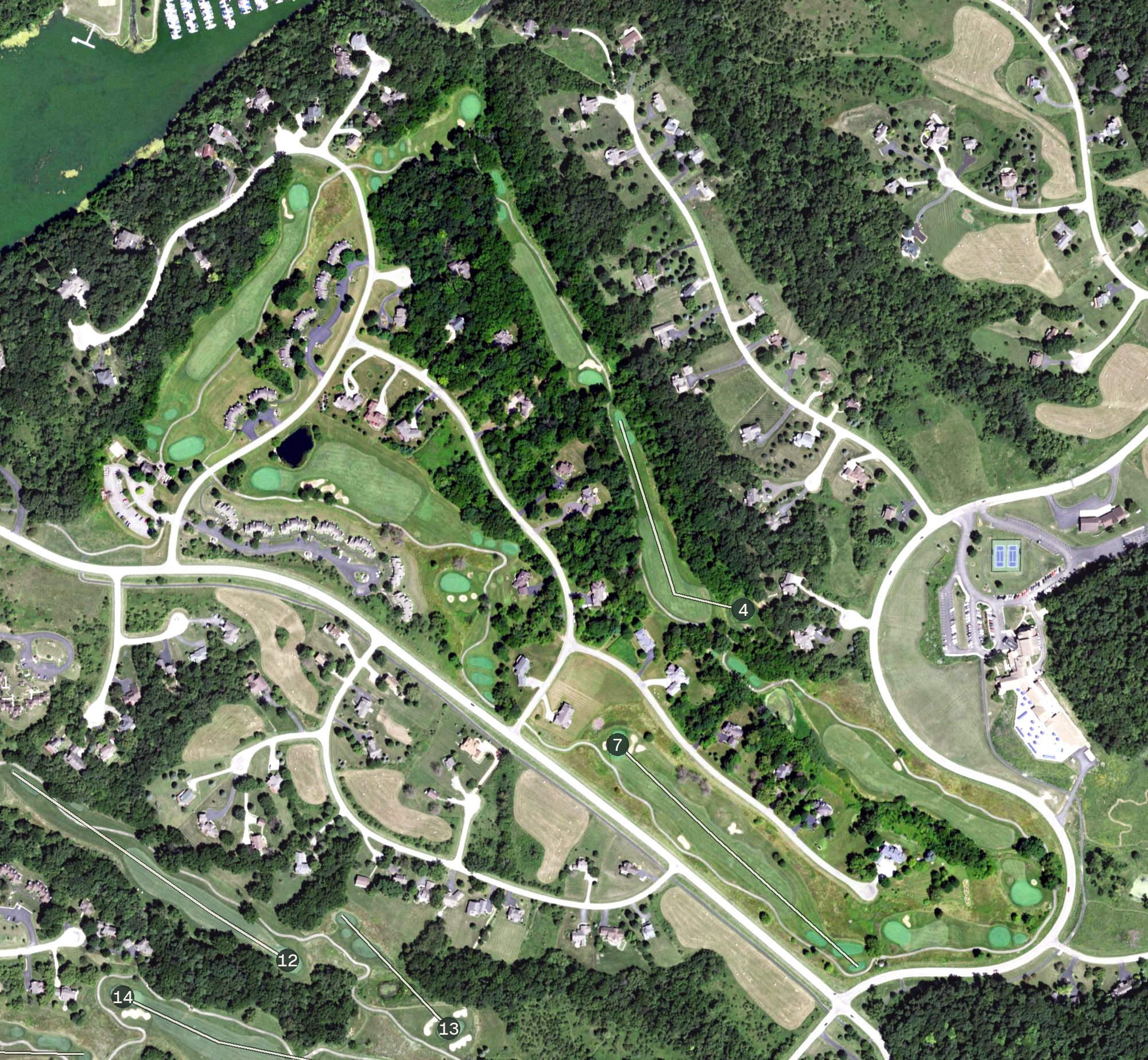 Aerial view of East Course, IL