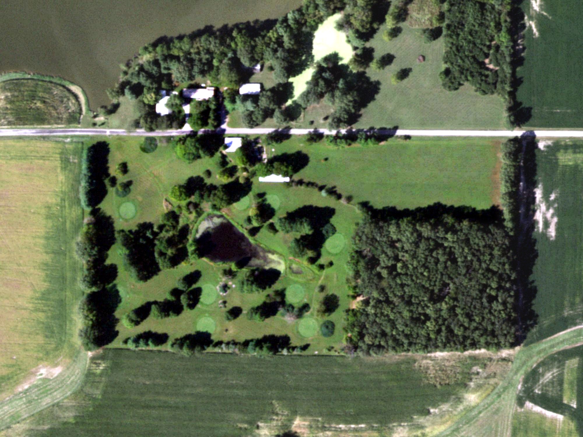 Aerial view of East Fork Par-3 Golf Course, IL