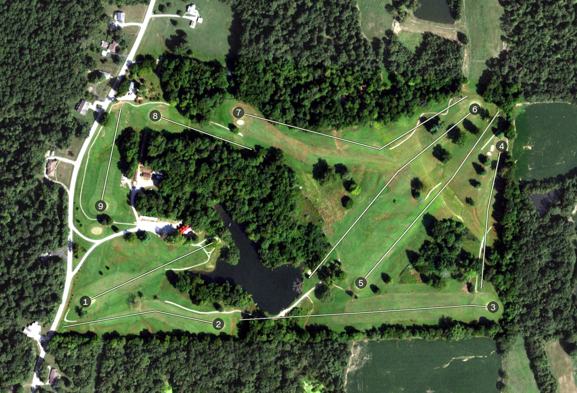 Aerial view of Egyptian Country Club, IL