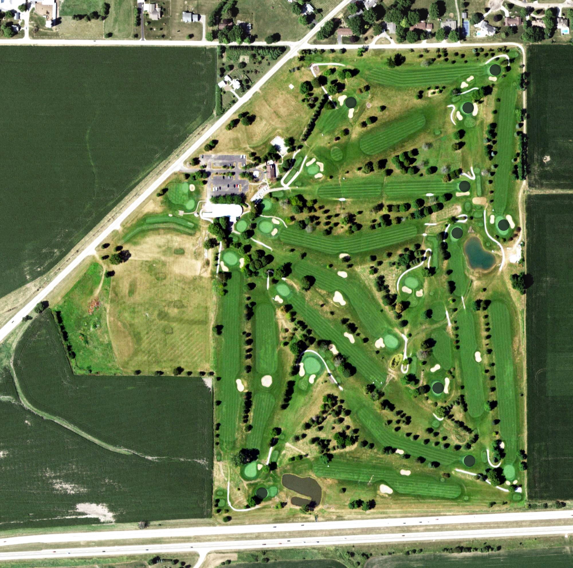 Aerial view of Emerald Hill Golf Course, IL