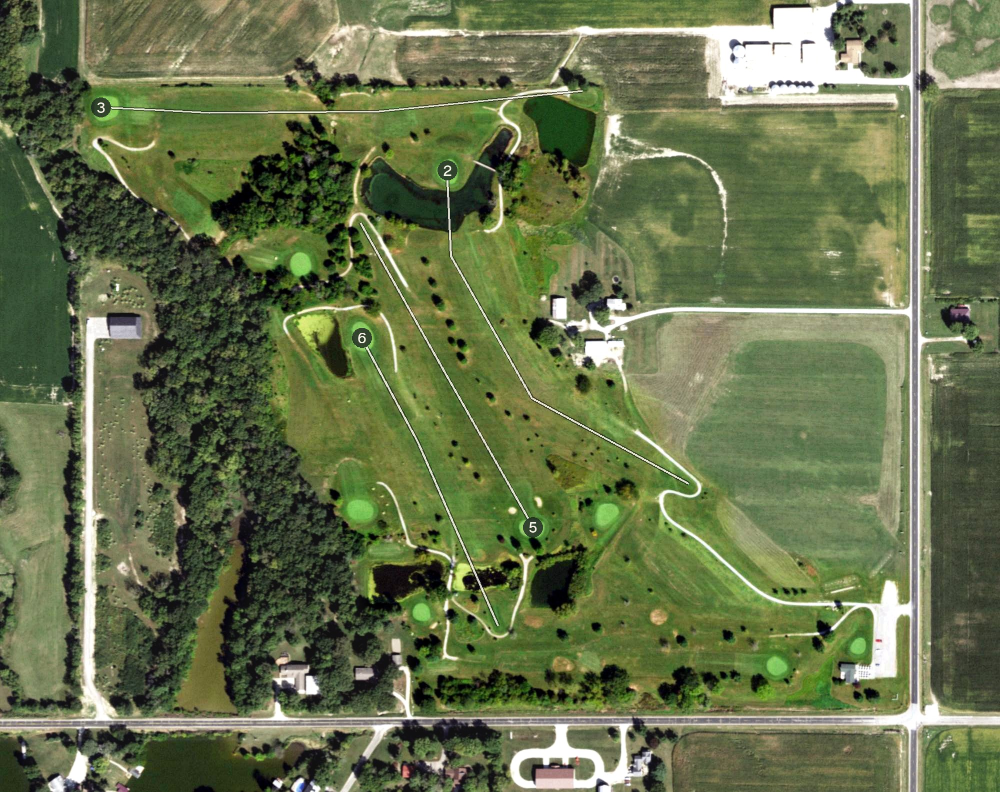 Aerial view of Fore Way Challenge Golf & Driving Range, IL