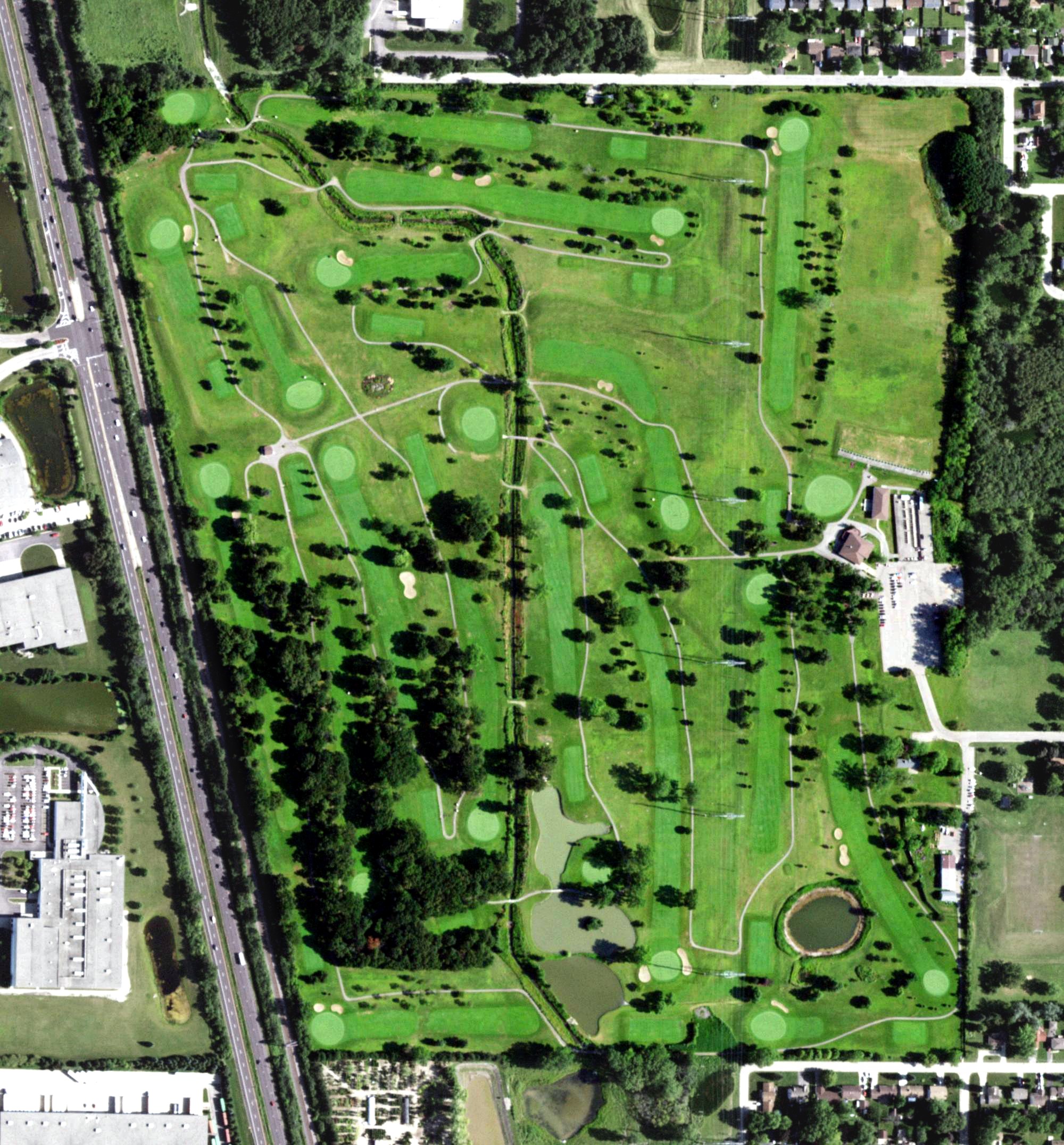 Aerial view of Foss Park Golf Course, IL
