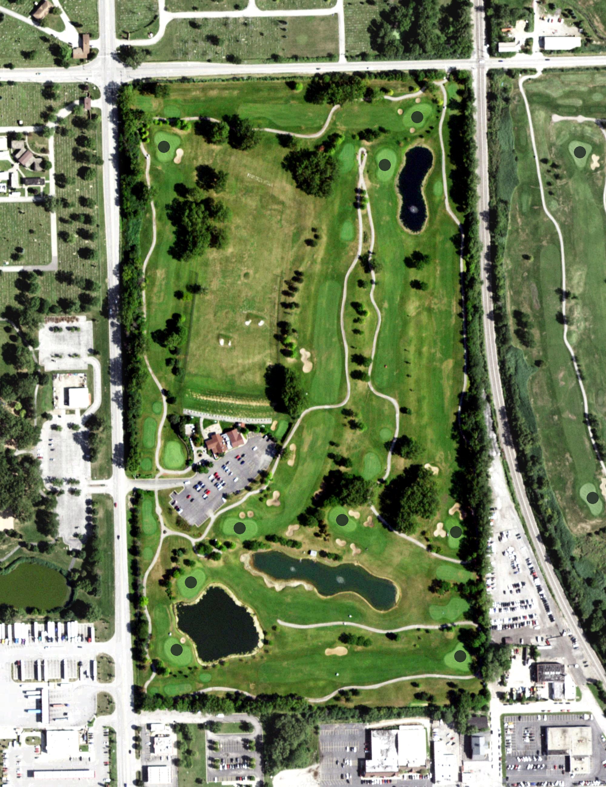 Aerial view of Fountain Hills Golf Club, IL