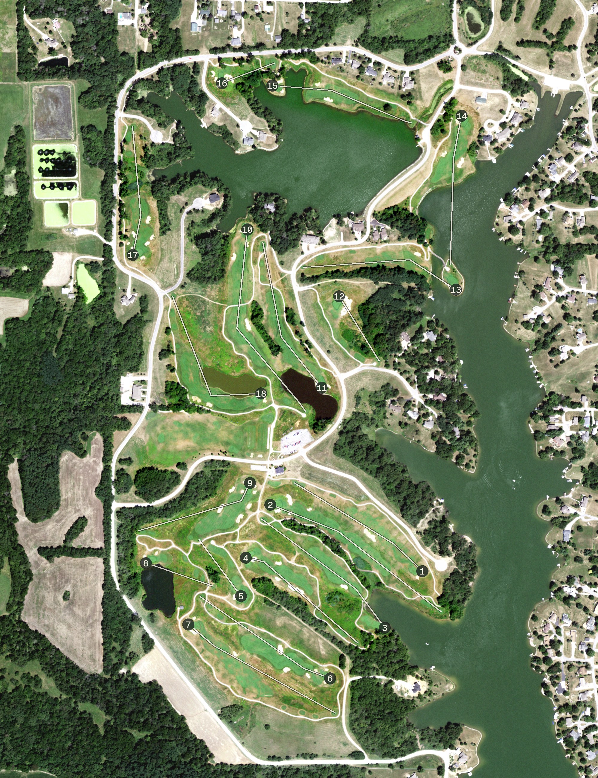 Aerial view of Fyre Lake Golf Club, IL
