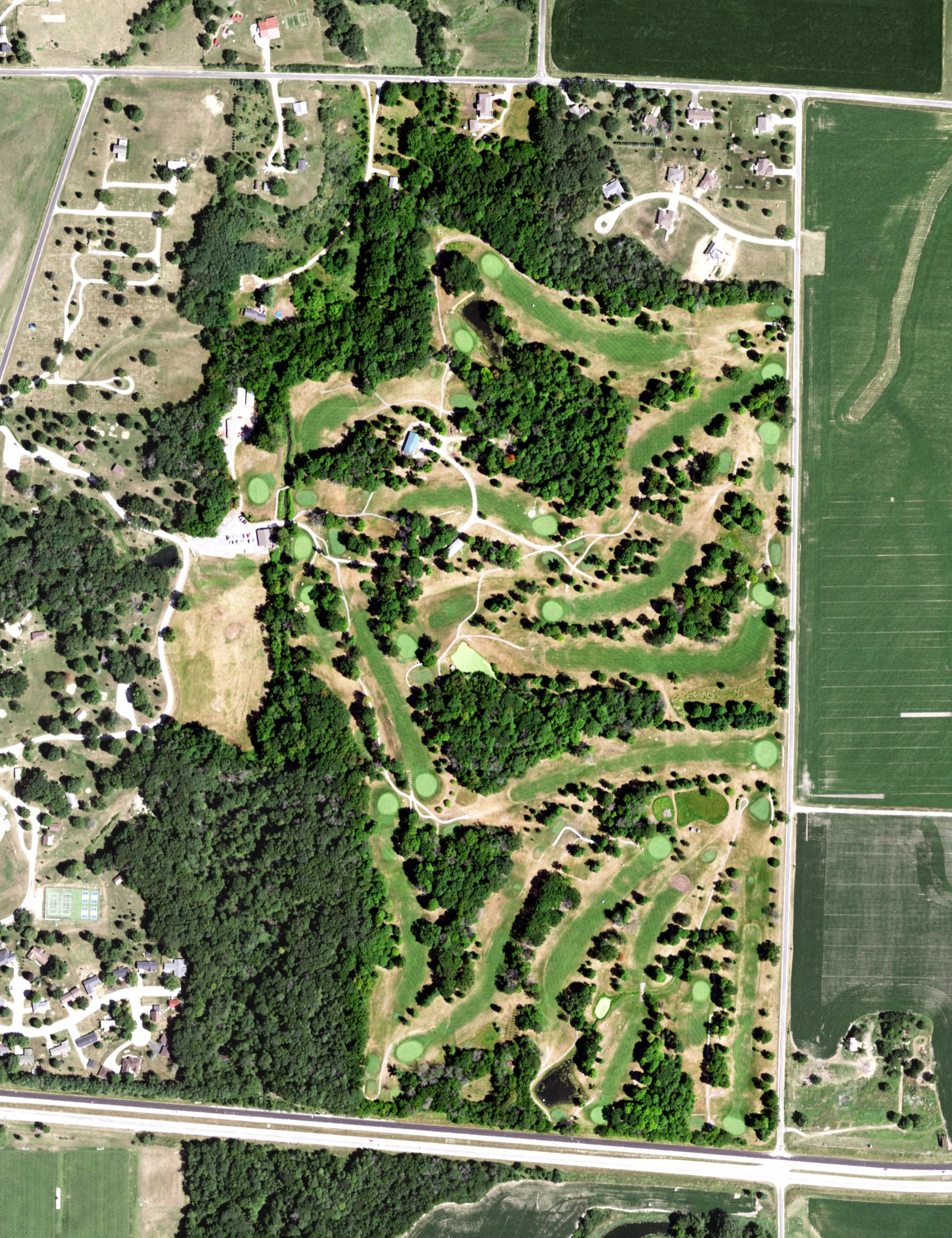Aerial view of Gibson Woods Golf Course, IL