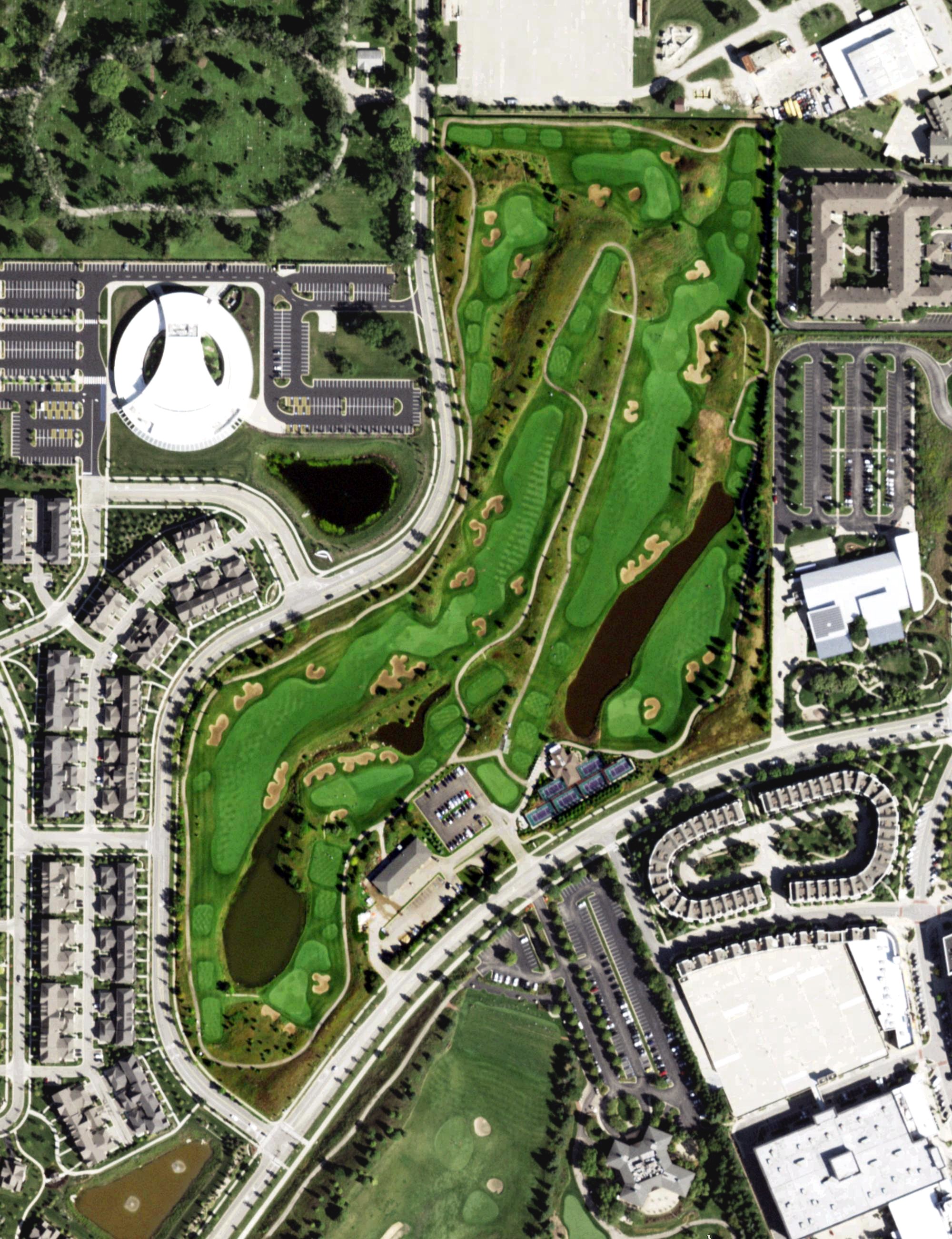 Aerial view of Glenview Prairie Club, IL
