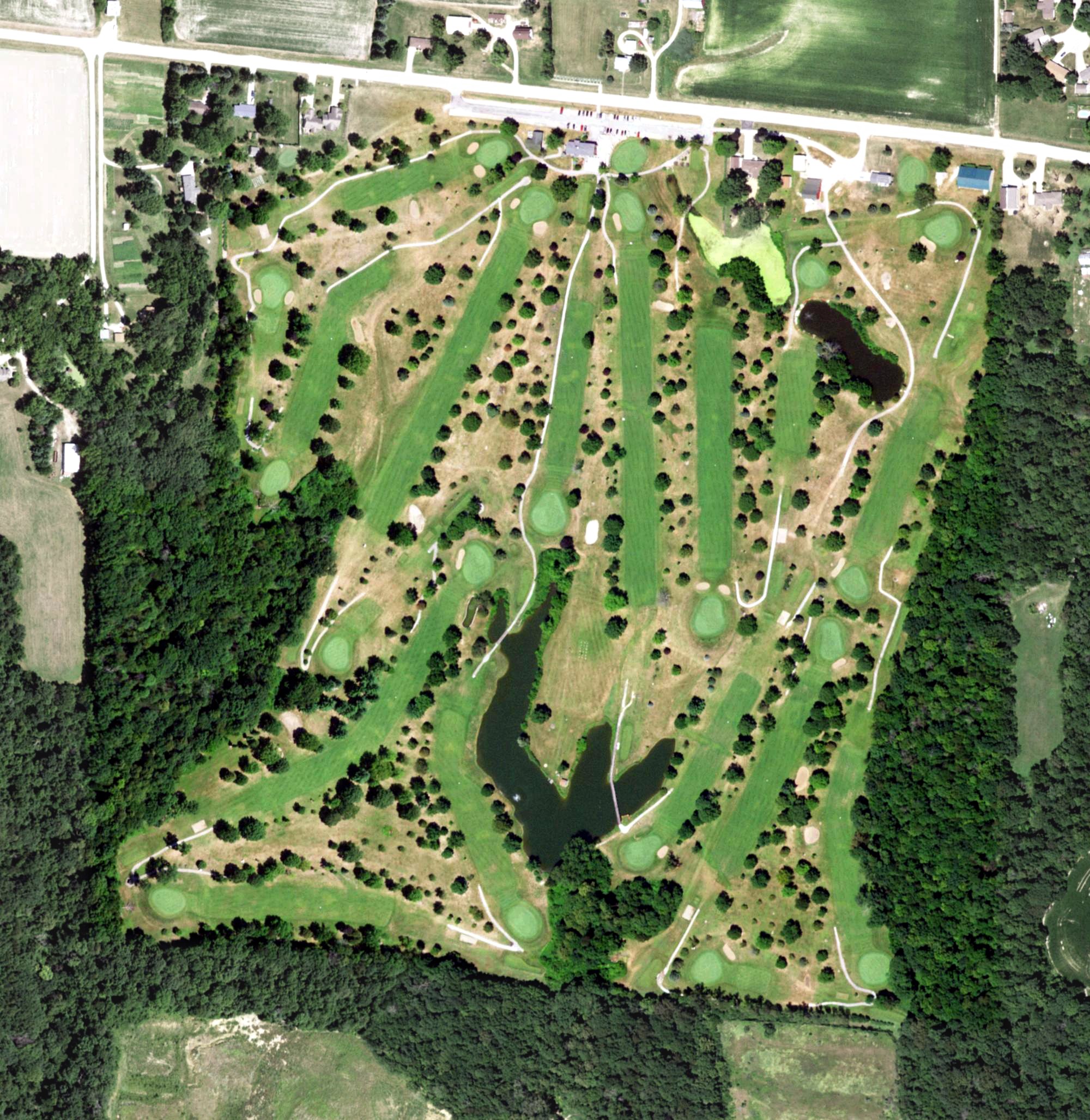 Aerial view of Gof Mohr Golf Course, IL