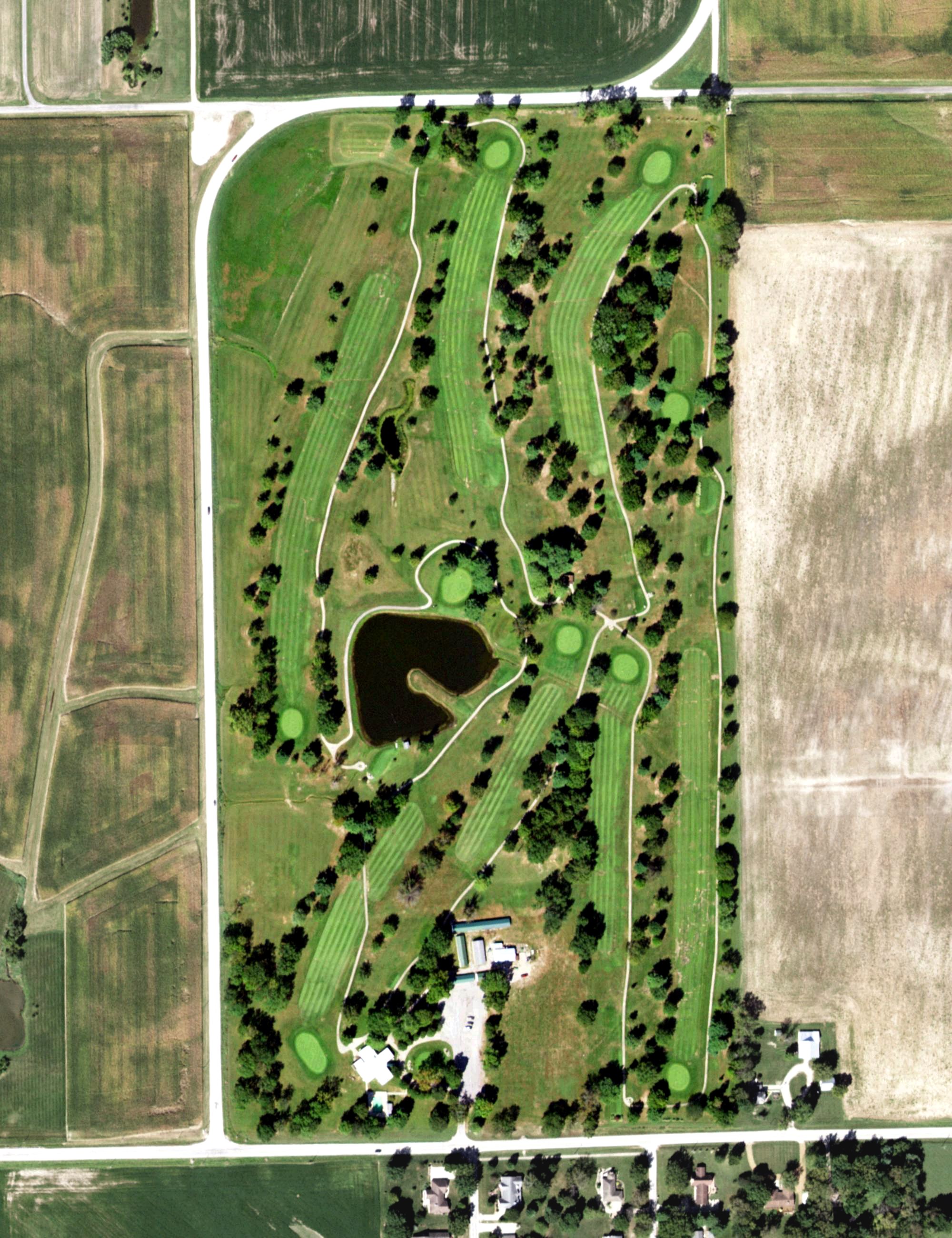 Aerial view of Greeville Country Club, IL