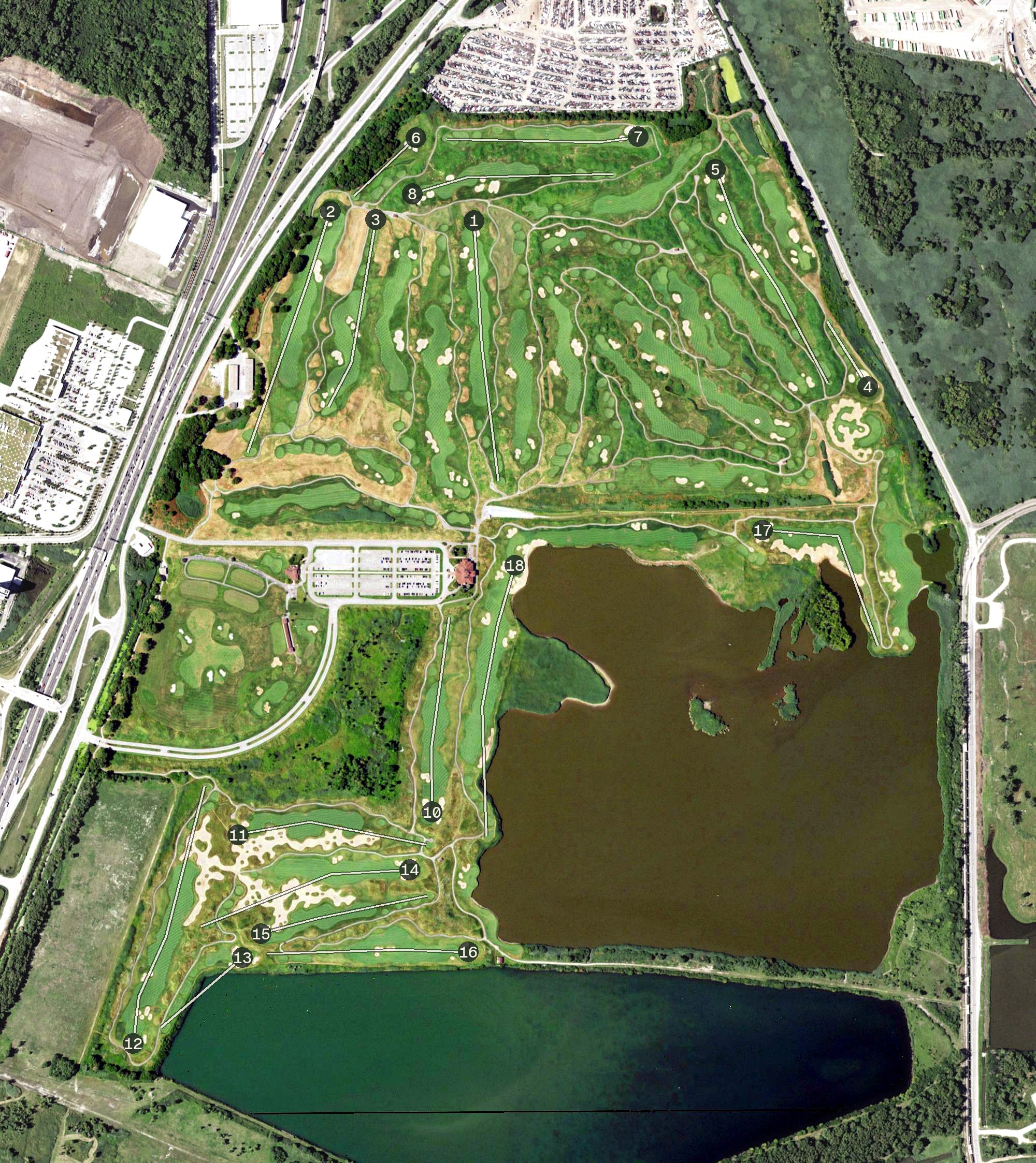 Aerial view of Harborside International Golf Center, IL