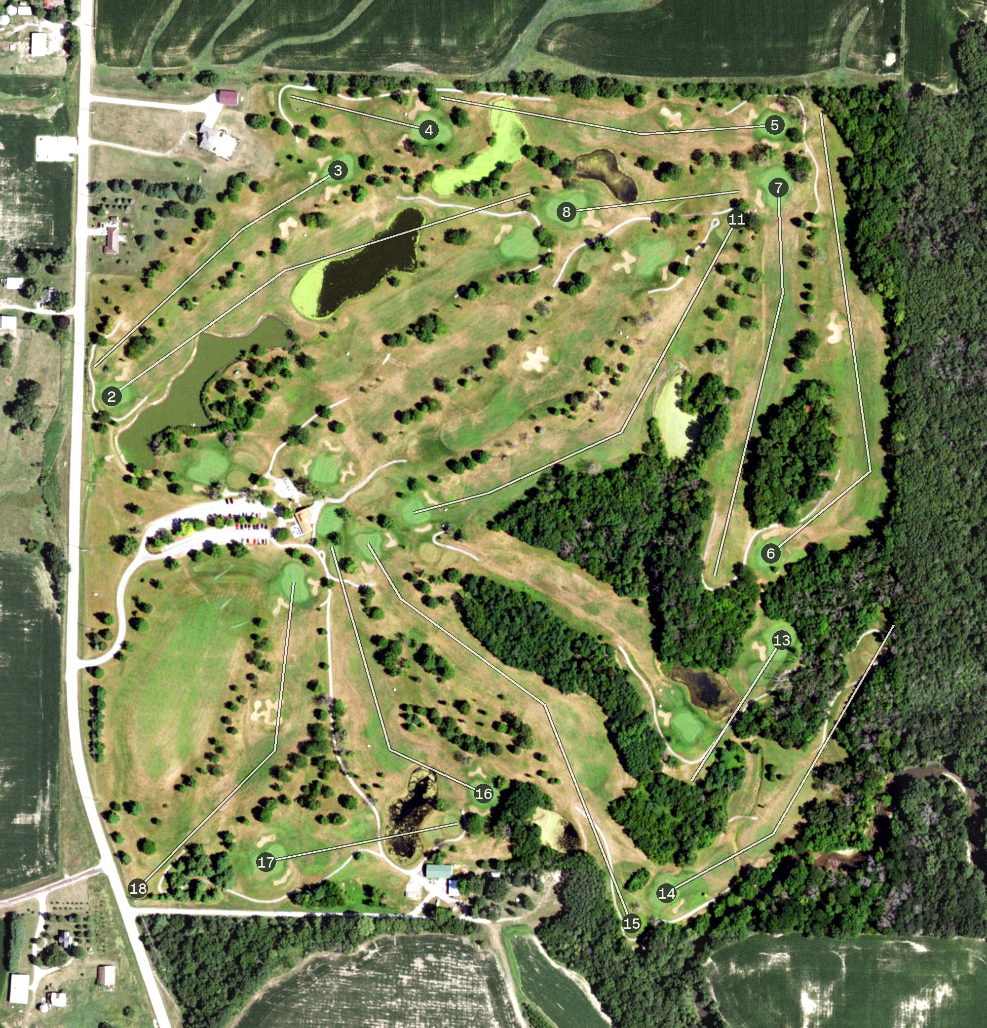 Aerial view of Hawthorn Ridge Golf Course, IL