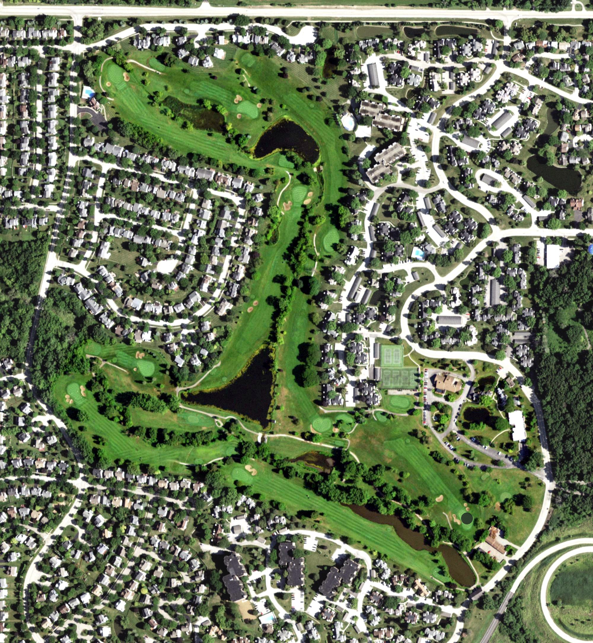 Aerial view of Heather Ridge Golf Course, IL
