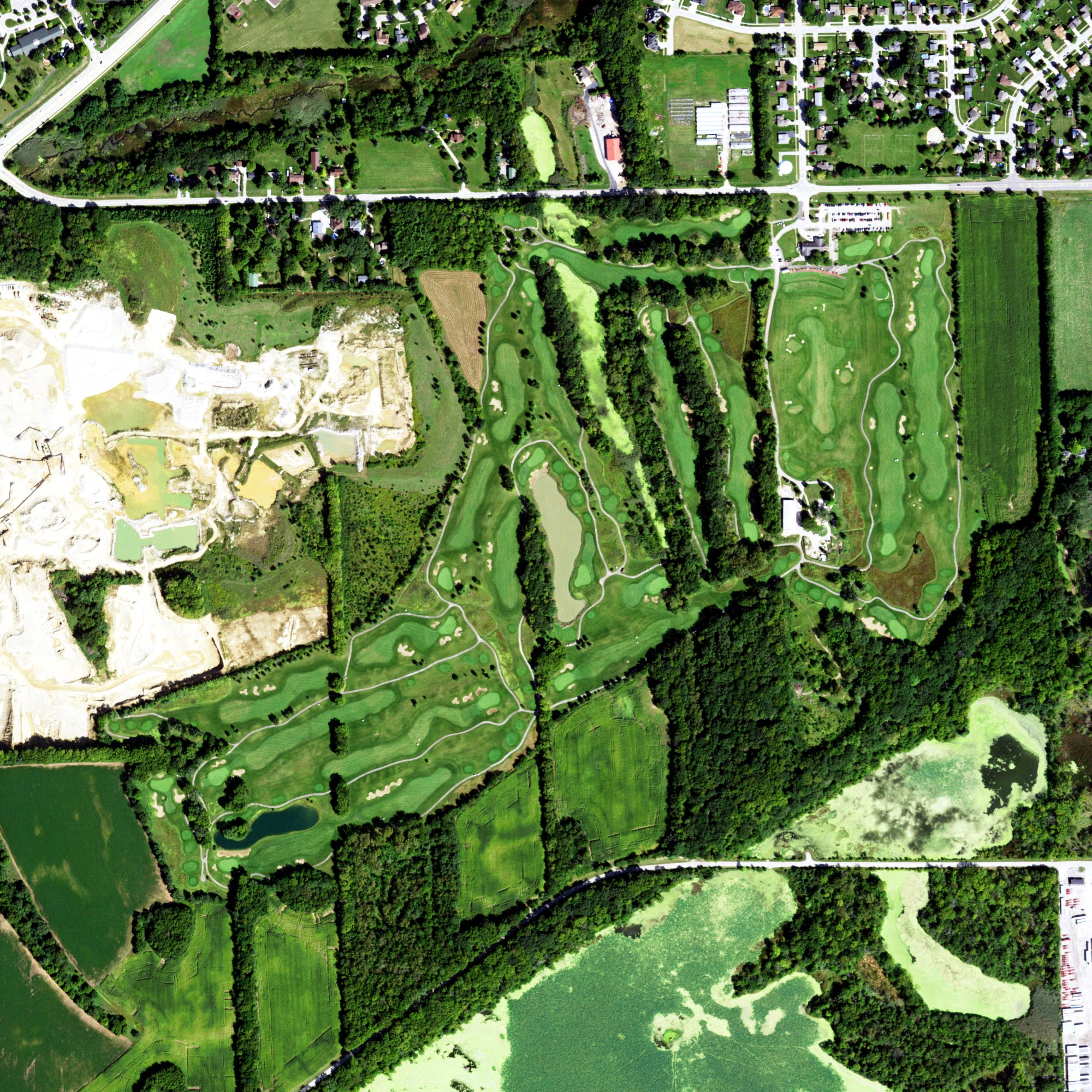 Aerial view of Heritage Bluffs Public Golf Club, IL