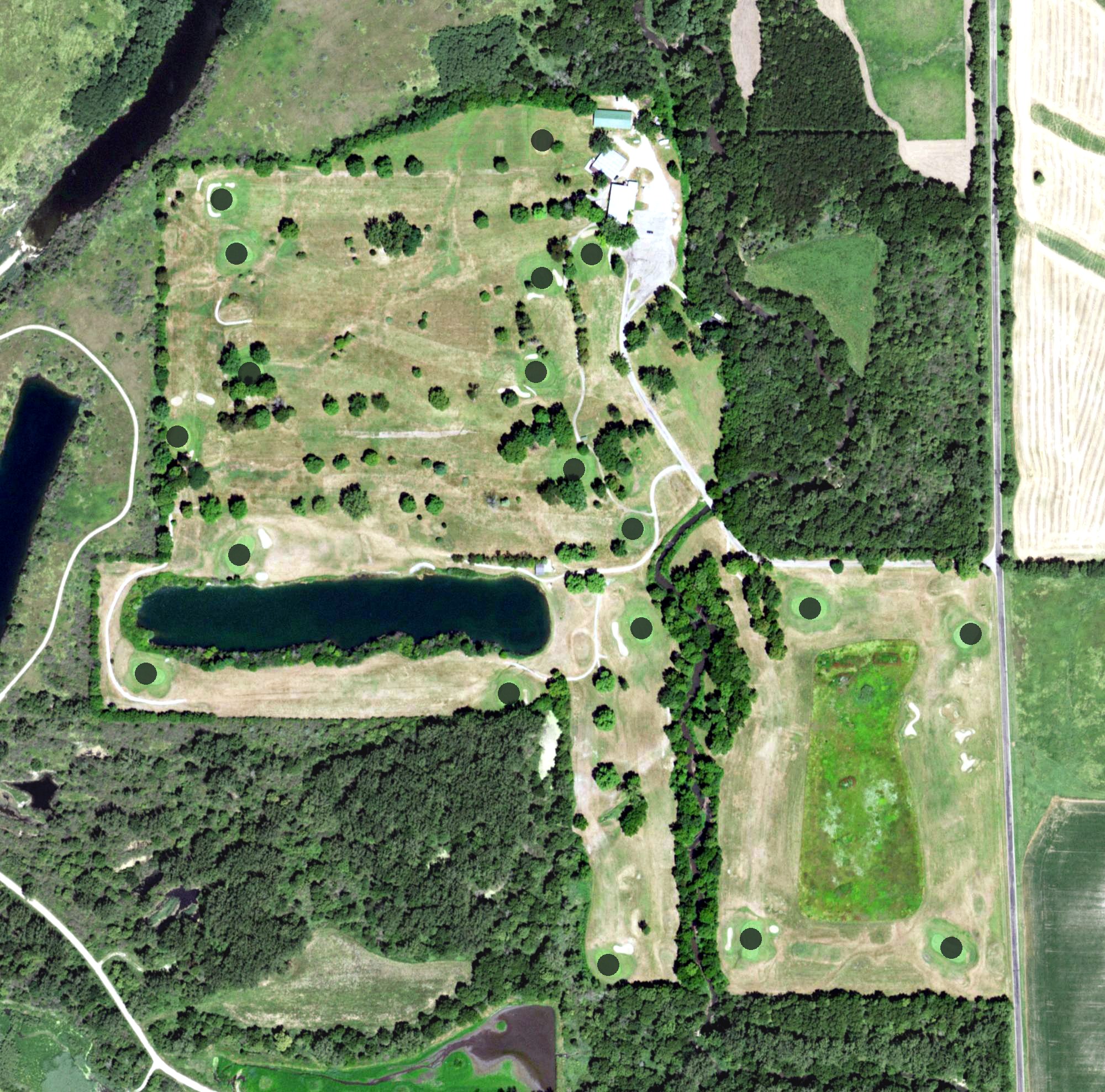 Aerial view of Hidden Lake Country Club, IL