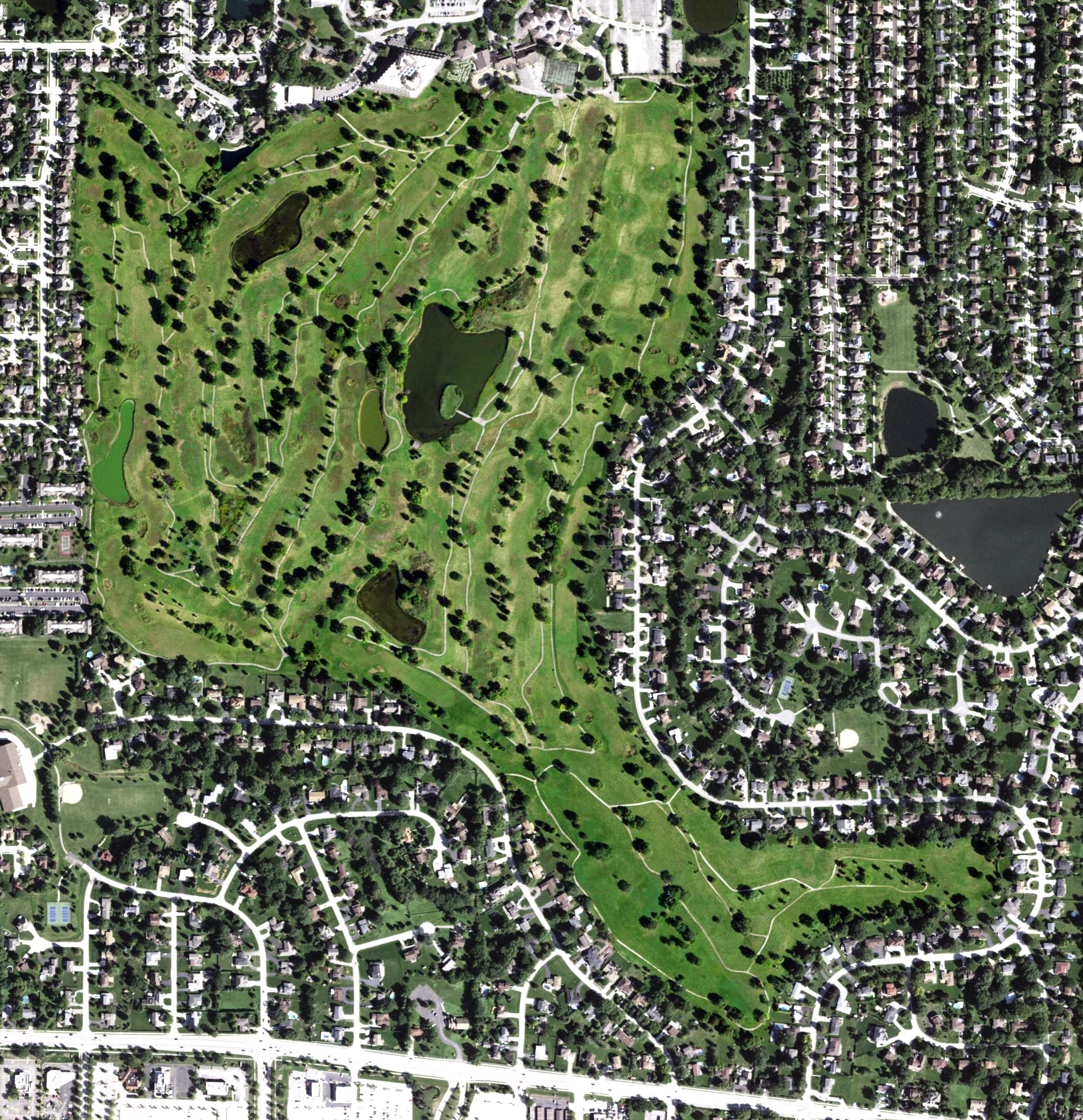 Aerial view of Hilton Chicago/Indian Lakes Resort, IL