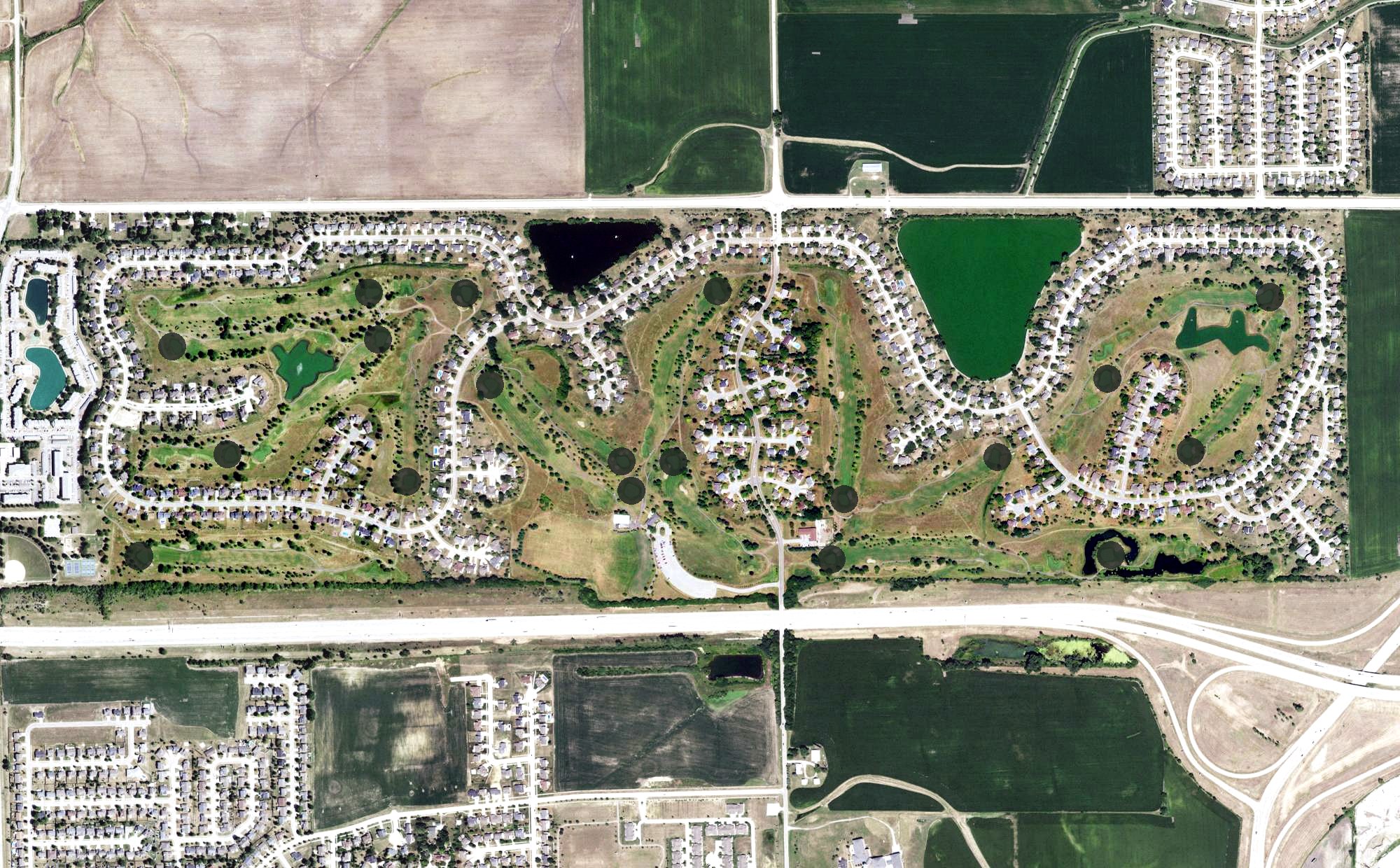 Aerial view of Ironwood Golf Course, IL