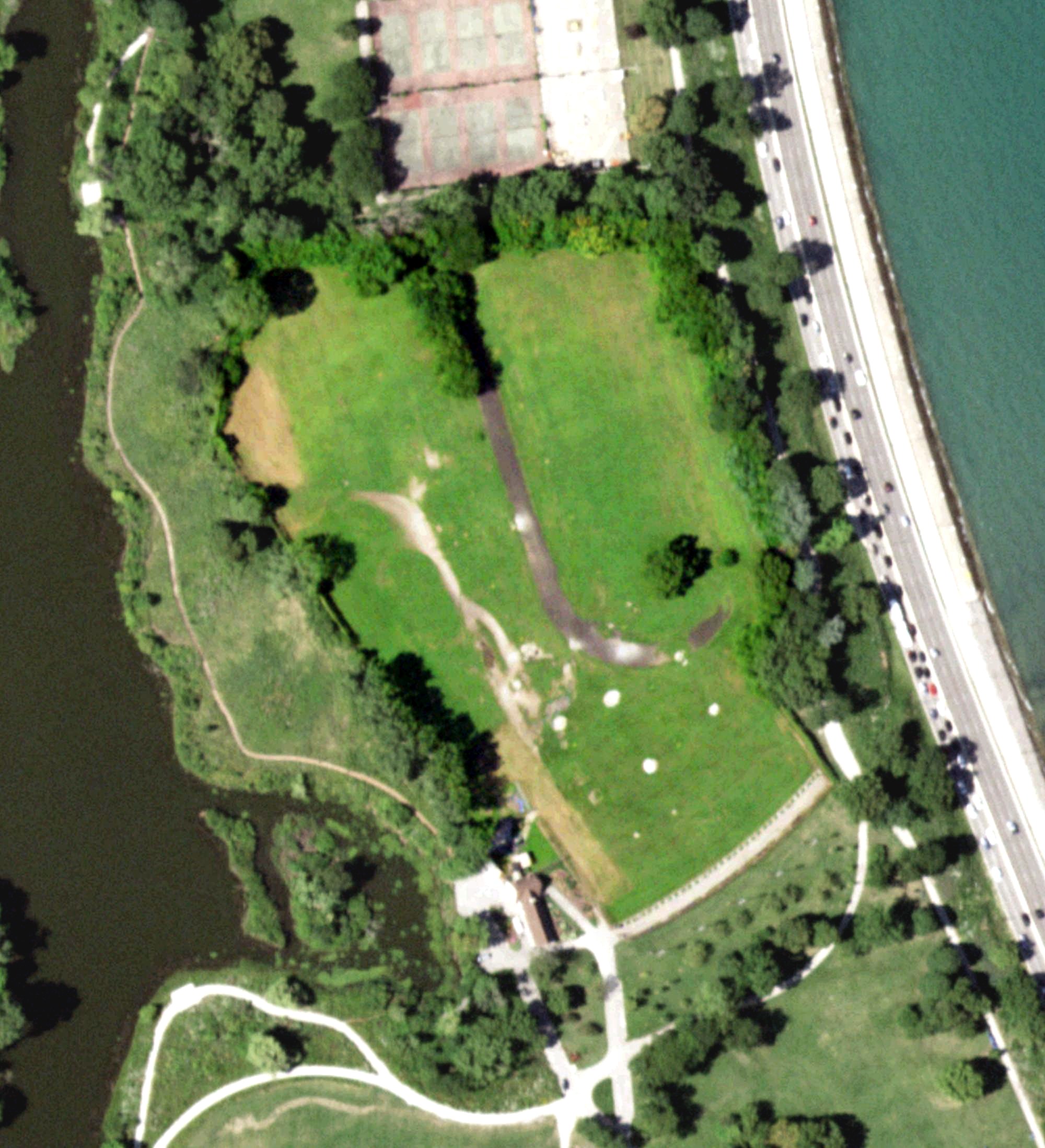 Aerial view of Jackson Park Driving Range, IL