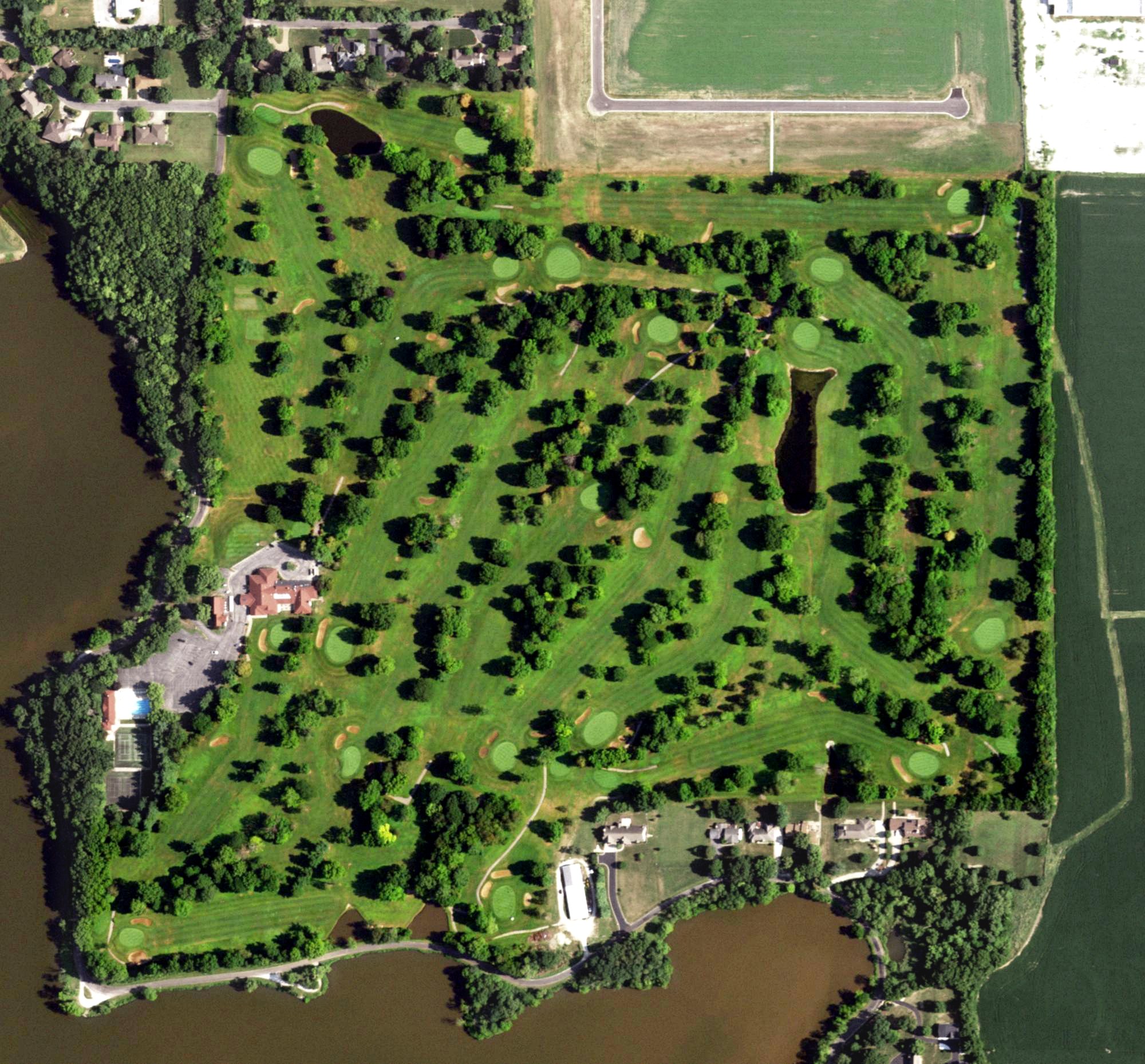 Aerial view of Jacksonville Country Club, IL