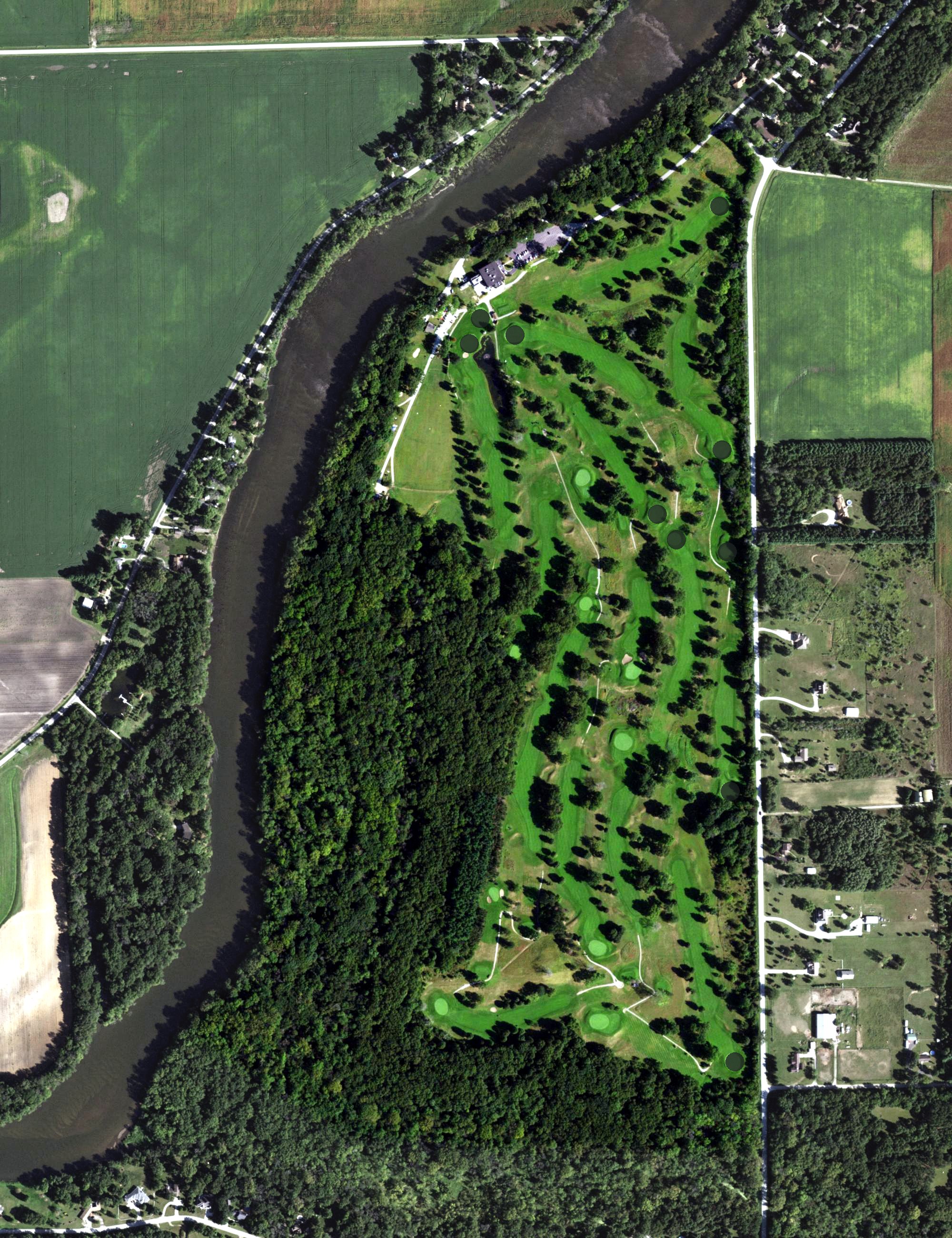 Aerial view of Kankakee Elks Country Club, IL