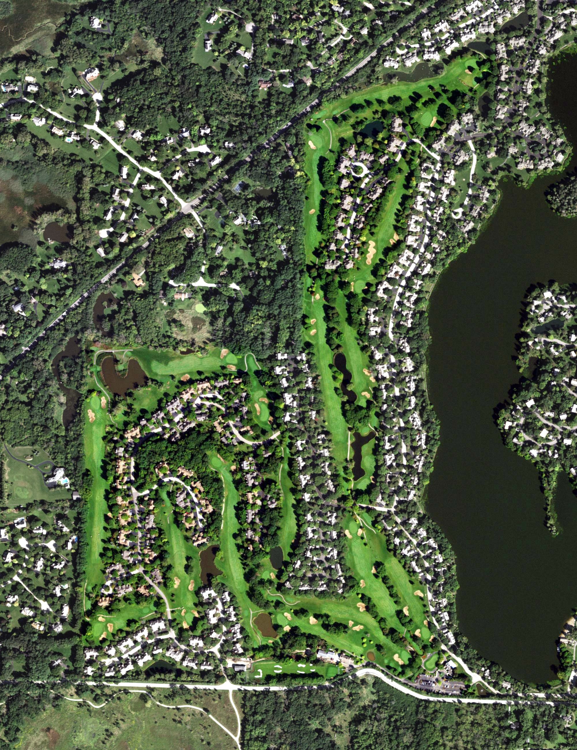 Aerial view of Lake Barrington Shores Golf Club, IL