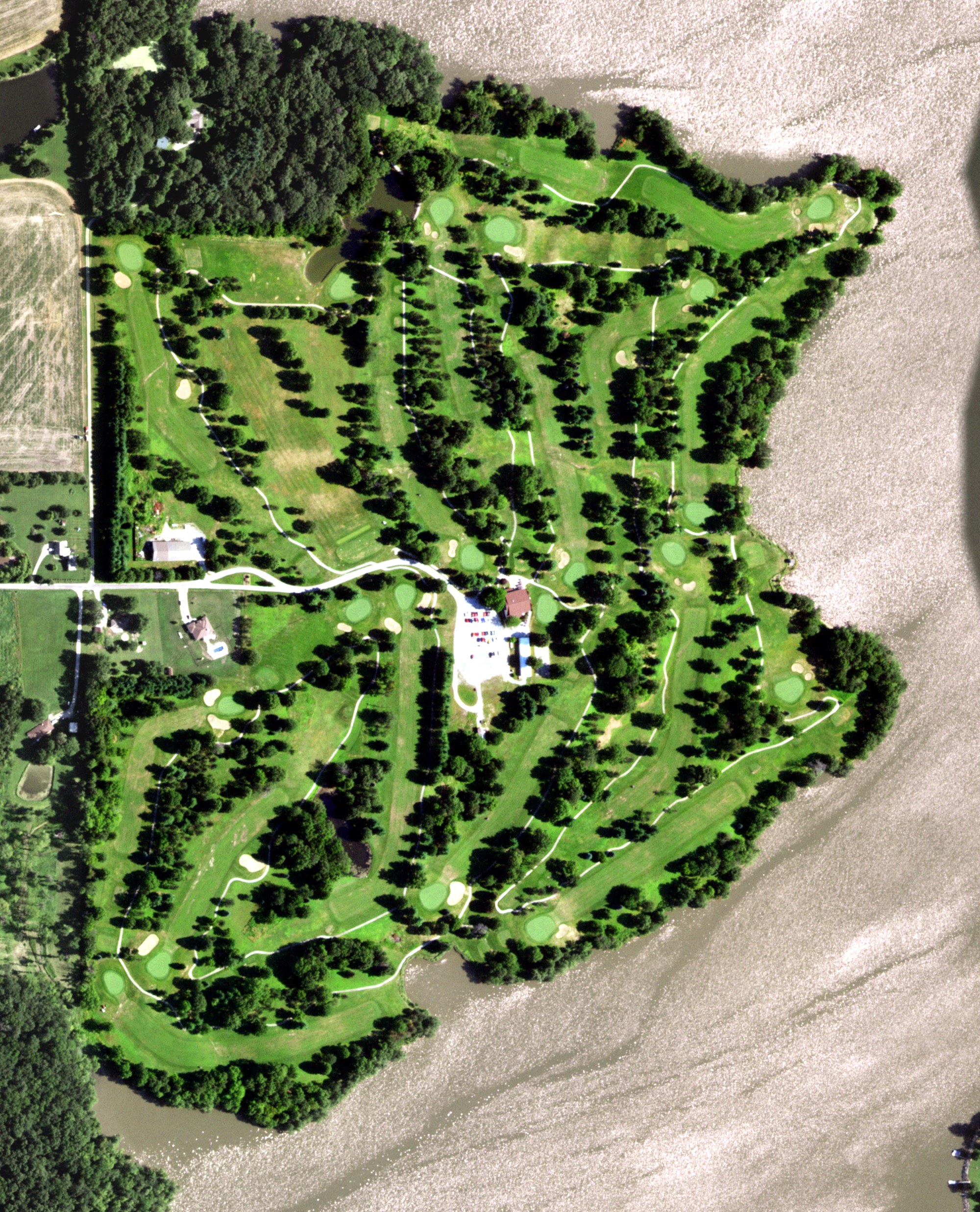 Aerial view of Lake Shore Golf Club, IL